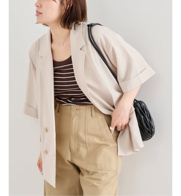 U by SPICK&SPAN「《追加予約》ウォッシャブルリネンジャケット」|テーラードジャケット|