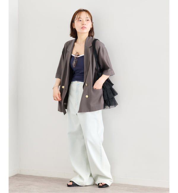 U by SPICK&SPAN「《追加予約》ウォッシャブルリネンジャケット」|テーラードジャケット|