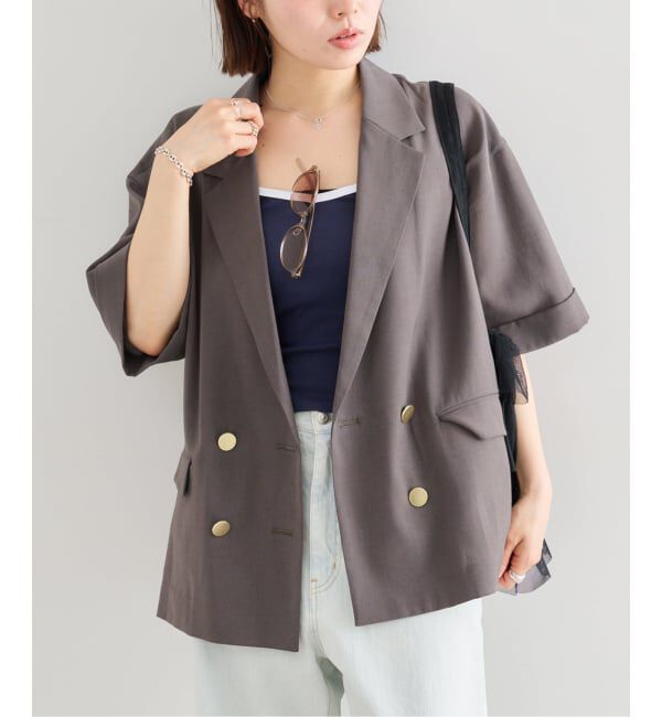 U by SPICK&SPAN「《追加予約》ウォッシャブルリネンジャケット」|テーラードジャケット|