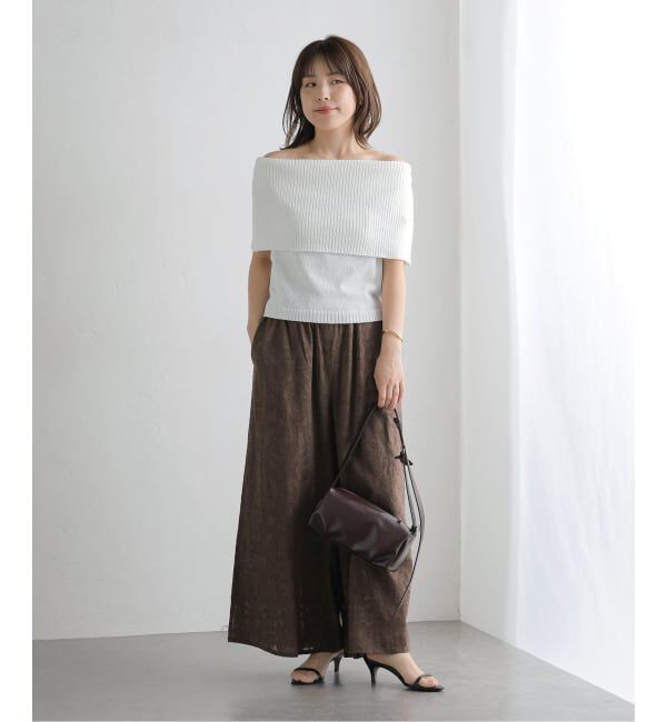  「【洗える】ジャカードワイドパンツ」|その他|