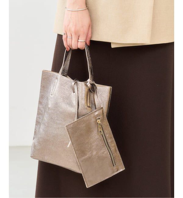  「MILLELA FIRENZE/ミレッラ METALLIC MINI TOTE」|トートバッグ|ゴールド