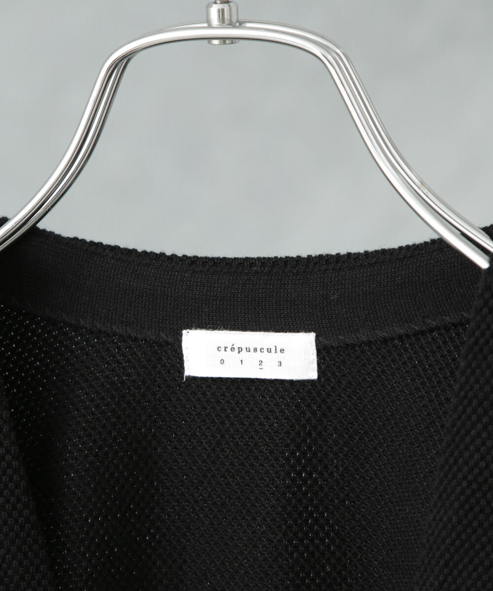 nano･universe「crepuscule/別注 S/S V NECK ZIP CARDIGAN」|ニット・セーター|