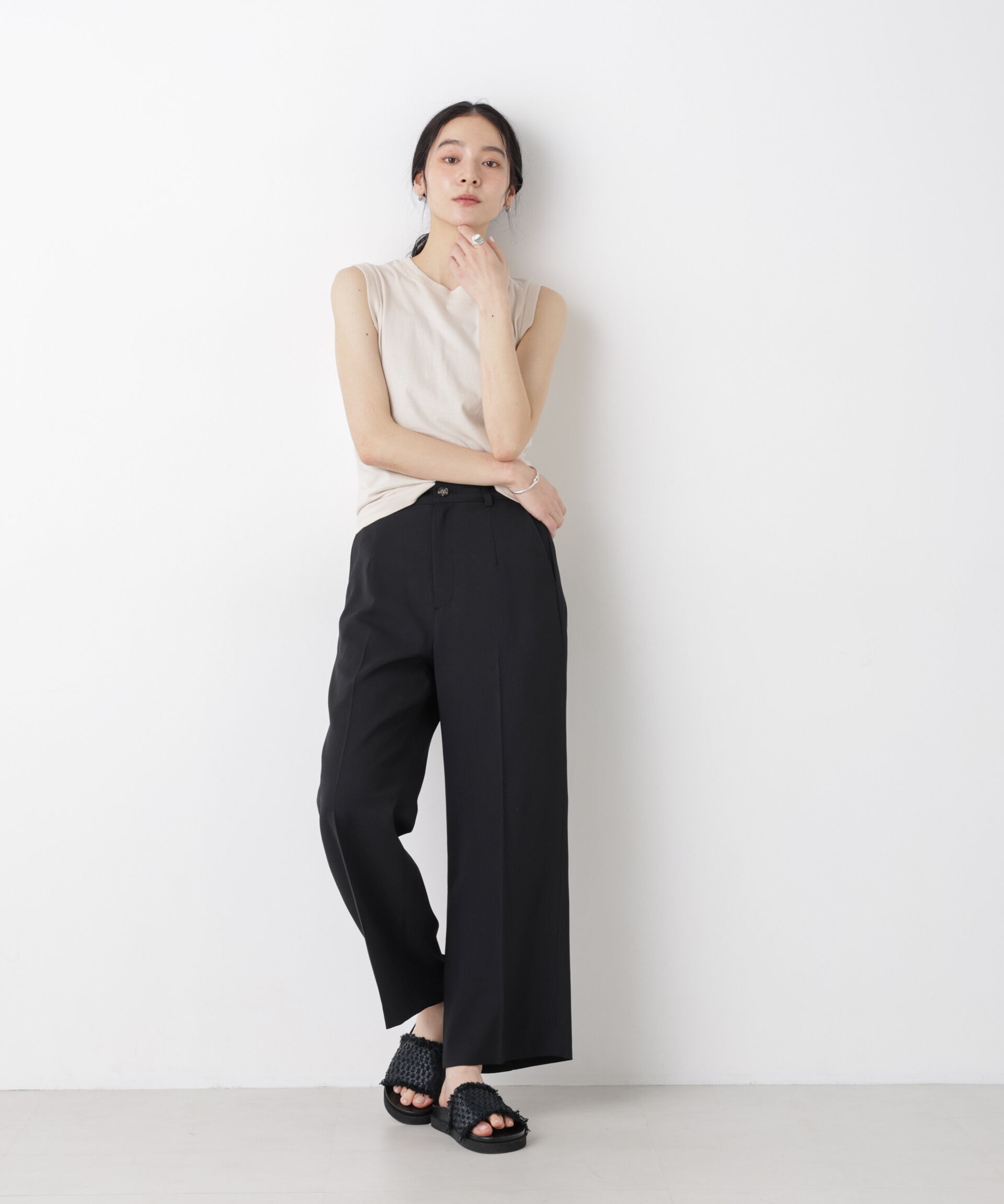 nano･universe「Hanes/2P JapanFit for HER スリーブレスTシャツ」|Tシャツ・カットソー|