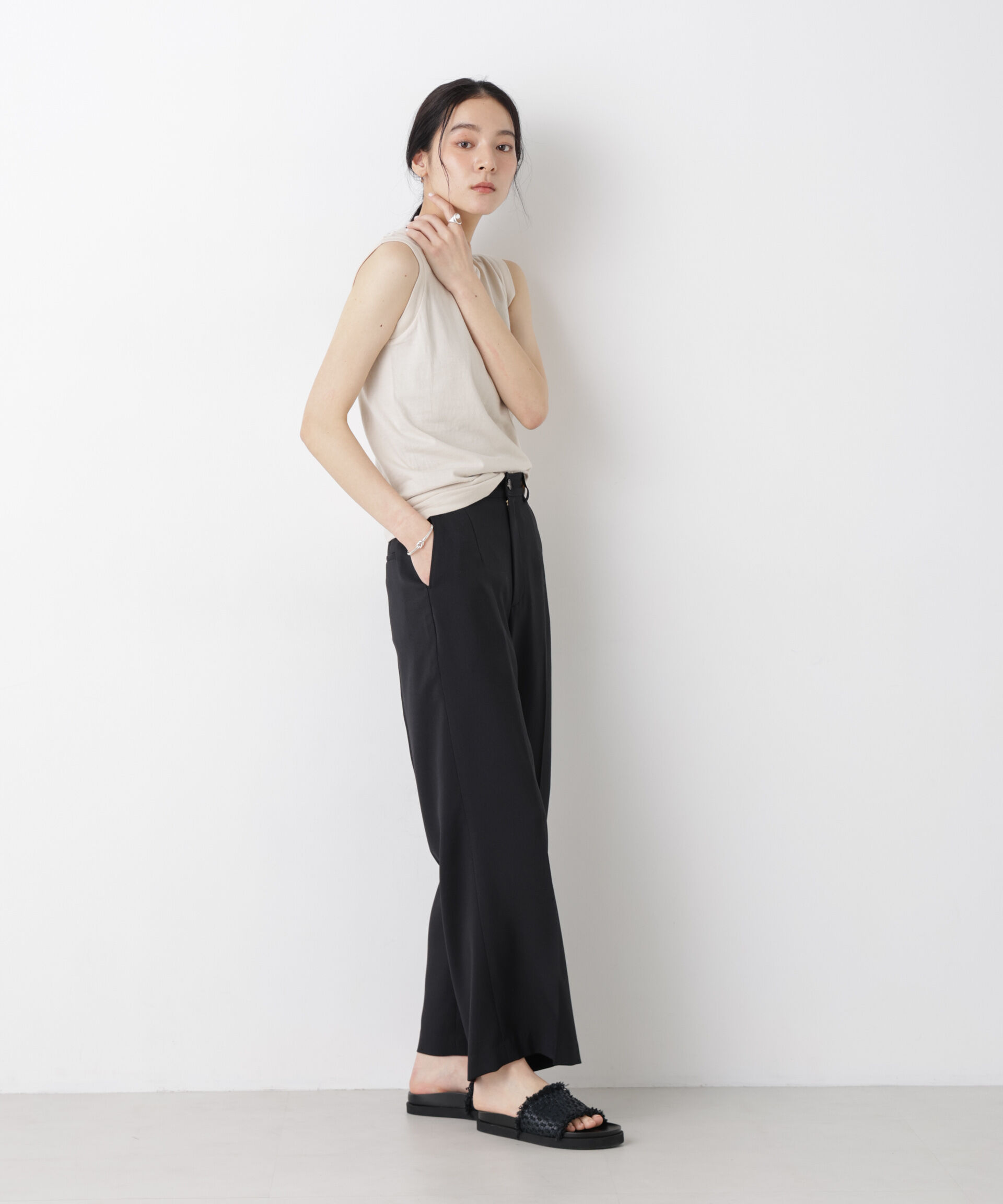 nano･universe「Hanes/2P JapanFit for HER スリーブレスTシャツ」|Tシャツ・カットソー|