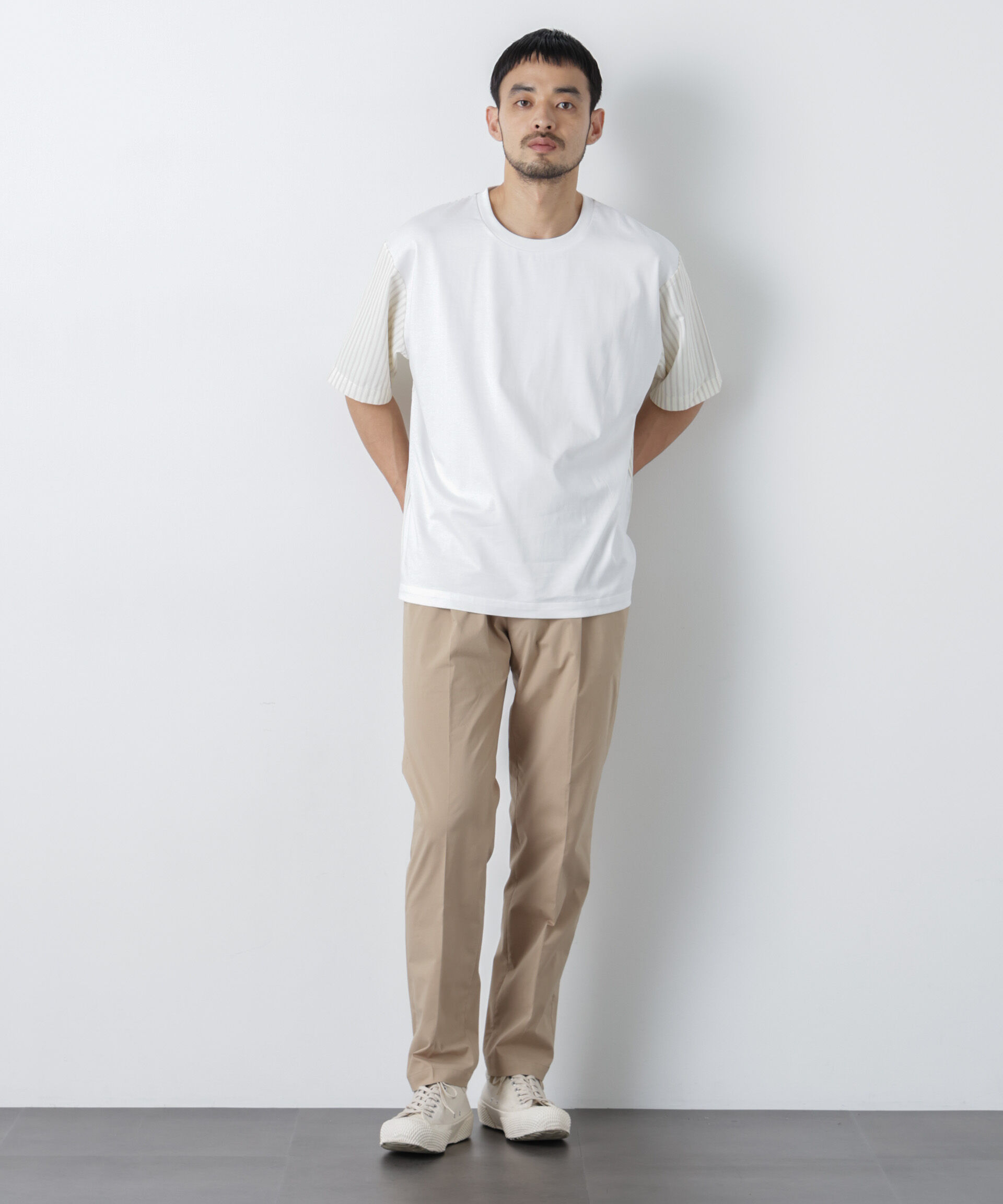 nano･universe「スムース布帛ドッキングTシャツ 半袖」|Tシャツ・カットソー|