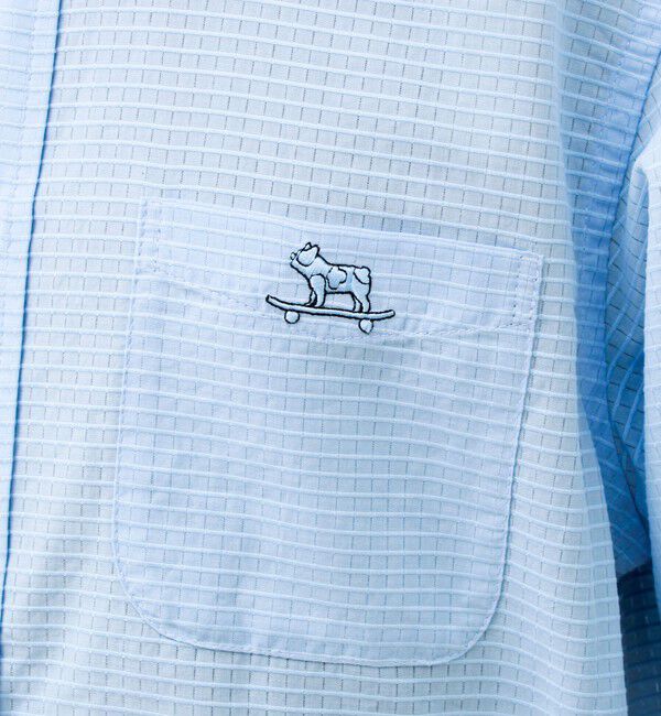 GLOSTER「【フレブル刺繍】スーパーソフトフレブルショートスリーブ ボタンダウンシャツ」|シャツ・ブラウス|