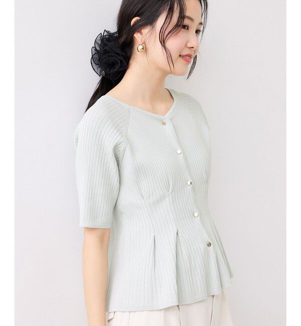 VIS「【再入荷】ウエストタックカーディガン/イージーケア」|カーディガン|