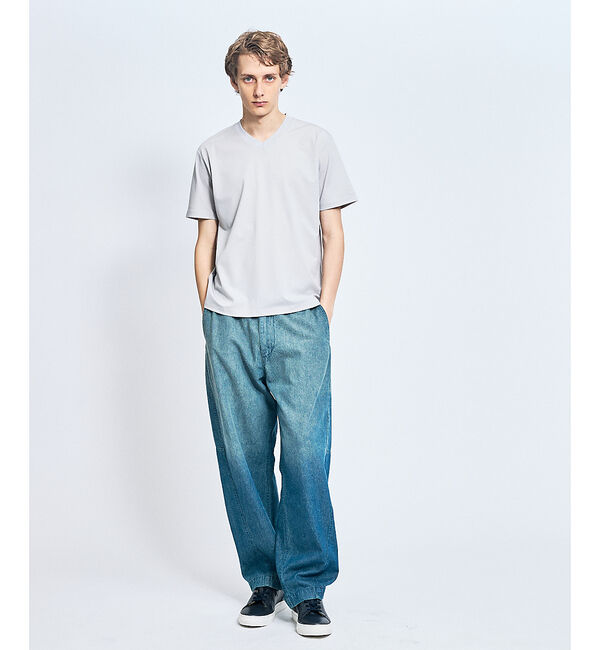 ABAHOUSE「【接触冷感/WEB限定】フリーザー VネックTシャツ /アイスピケ ストレッチ」|Tシャツ・カットソー|