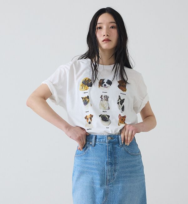 Rouge vif「【JERZEES/ジャージーズ】9DOGS半袖Tシャツ/犬/半袖【WEB限定】」|Tシャツ・カットソー|