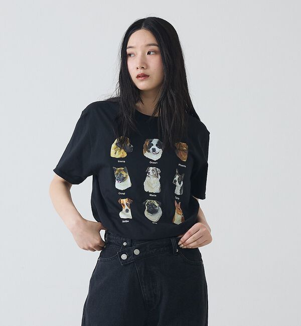Rouge vif「【JERZEES/ジャージーズ】9DOGS半袖Tシャツ/犬/半袖【WEB限定】」|Tシャツ・カットソー|