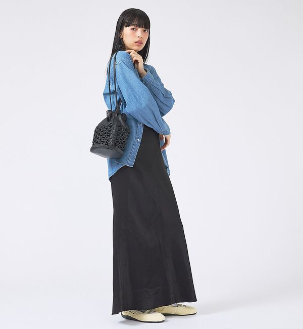 Rouge vif「【YArKA/ヤーカ】 スモッキング巾着8角形型底バッグ/本革/巾着【予約】」|トートバッグ|