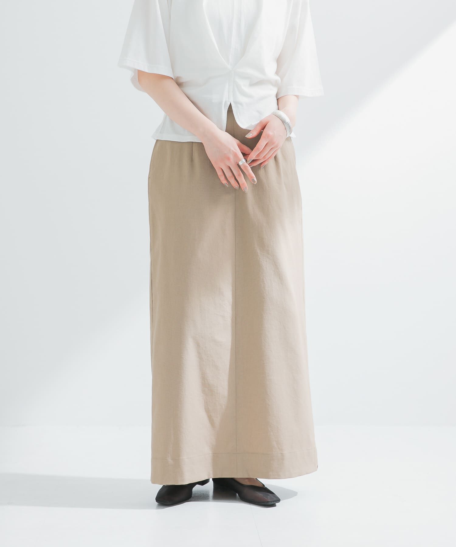 URBAN RESEARCH「『2サイズ展開』リネン混ロングスカート」|スカート|