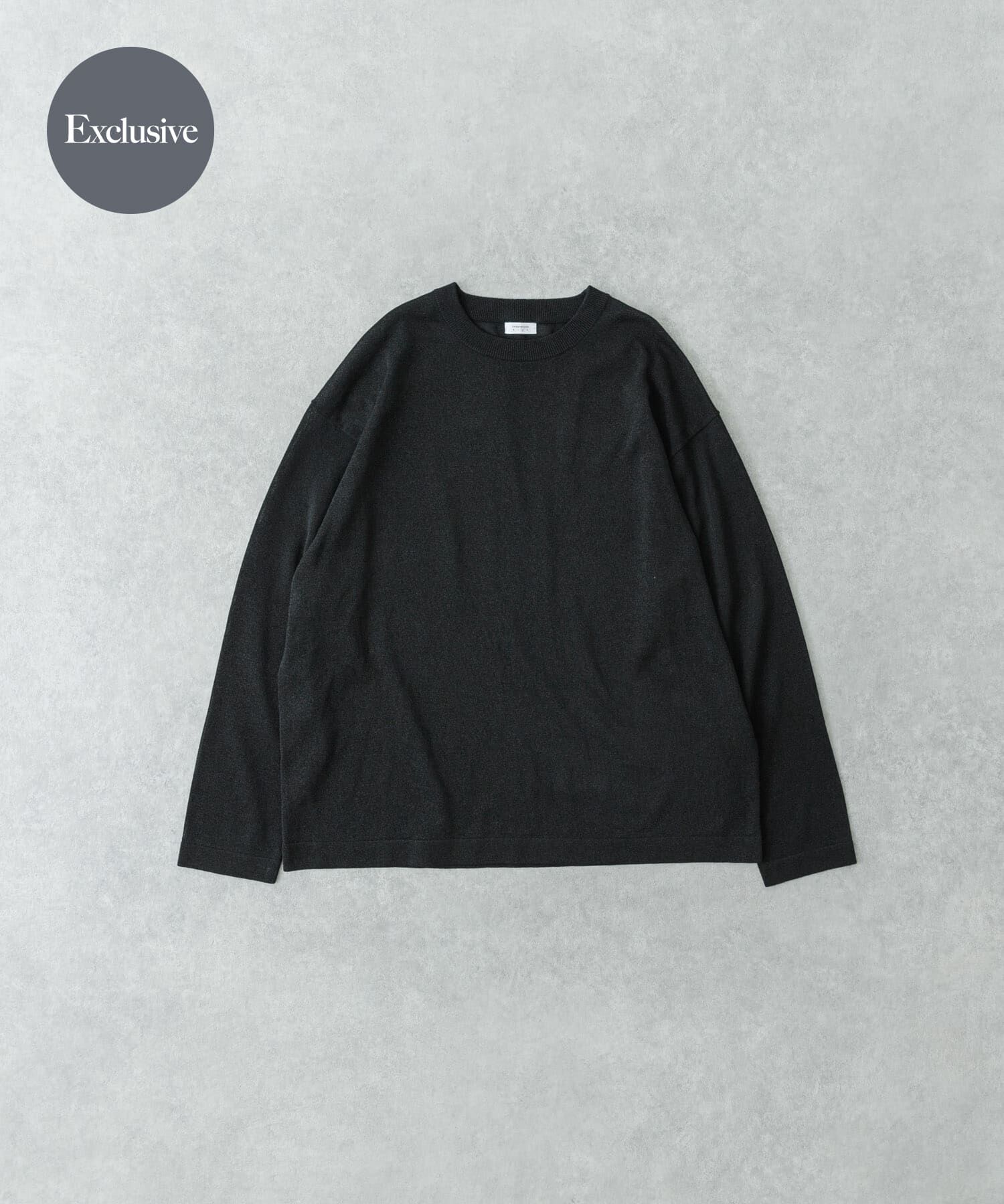 URBAN RESEARCH「『別注』crepuscule&times;UR　Washi Knit Long-Sleeve T-shirts」|ニット・セーター|ブラック