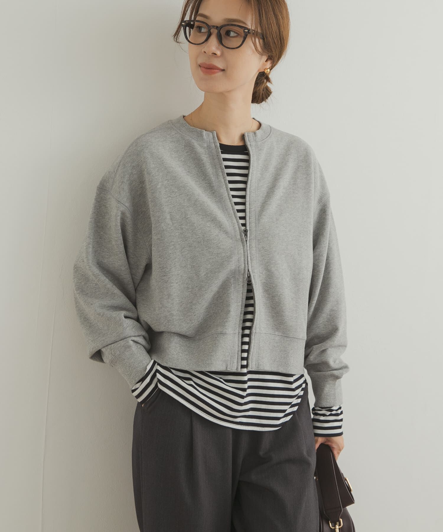 URBAN RESEARCH DOORS「『WEB/一部店舗限定カラー』コットンスウェットZIPカーディガン」|カーディガン|