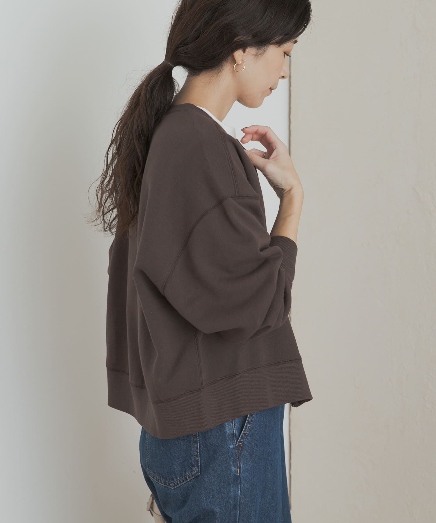 URBAN RESEARCH DOORS「『WEB/一部店舗限定カラー』コットンスウェットZIPカーディガン」|カーディガン|