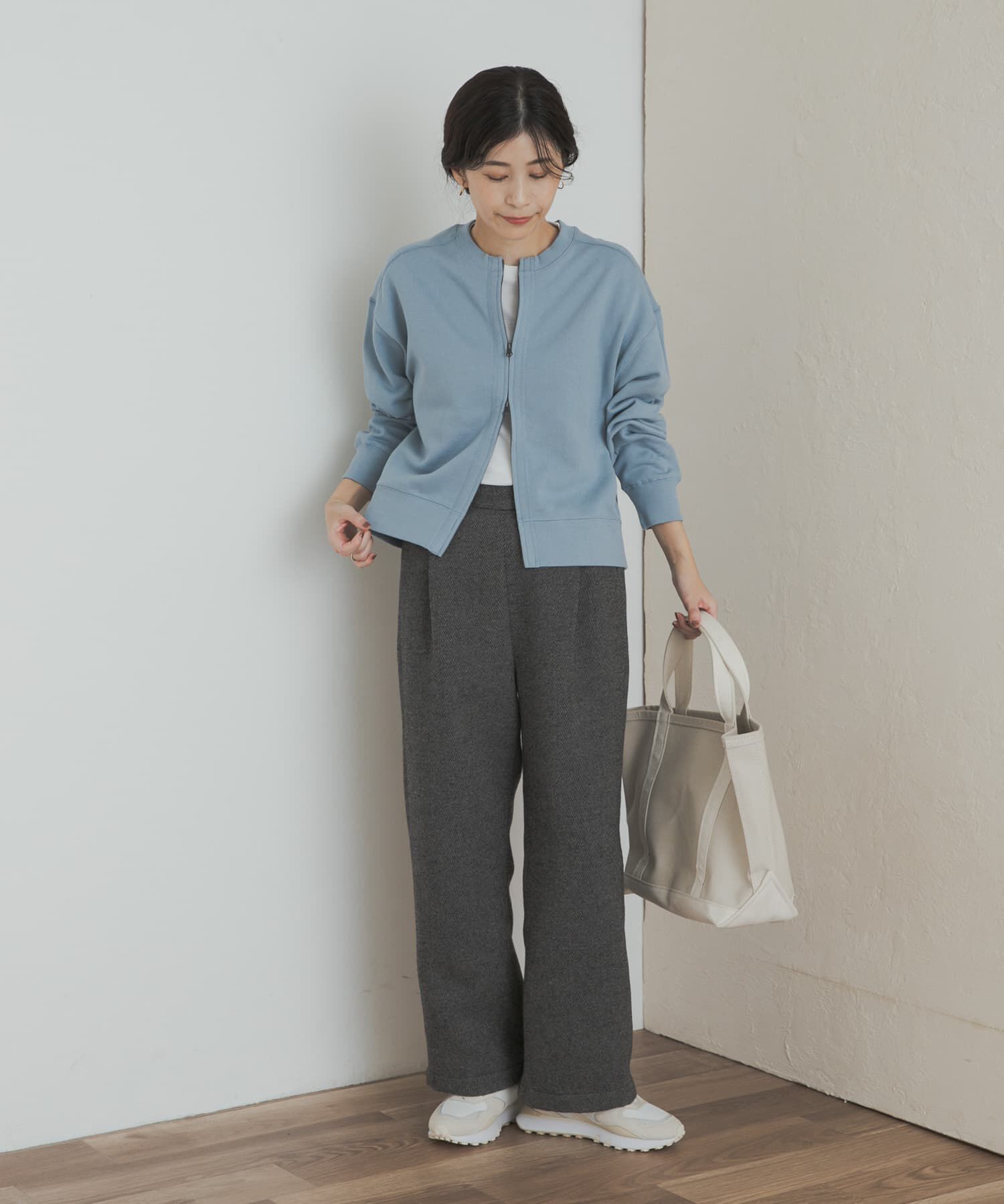 URBAN RESEARCH DOORS「『WEB/一部店舗限定カラー』コットンスウェットZIPカーディガン」|カーディガン|