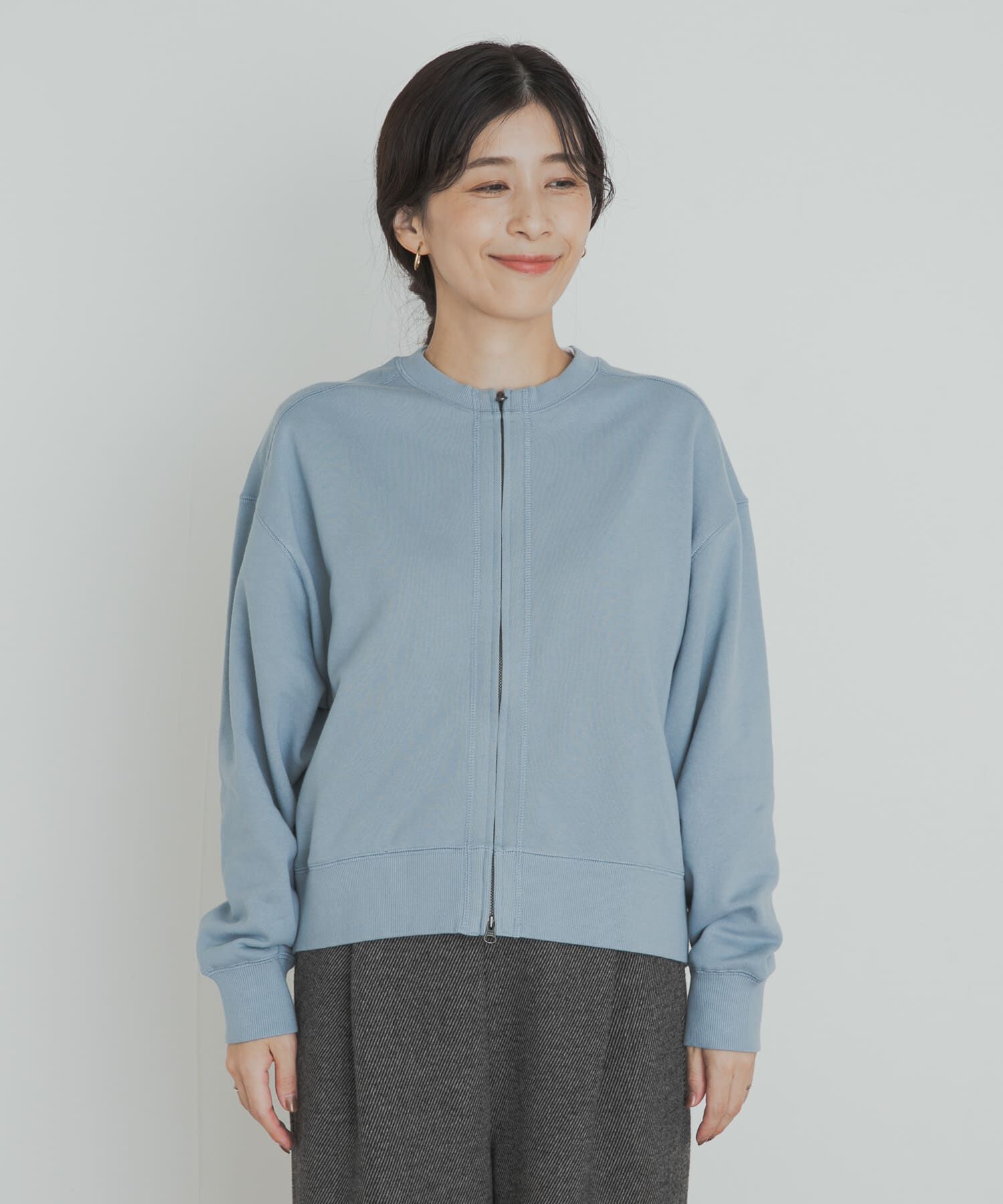 URBAN RESEARCH DOORS「『WEB/一部店舗限定カラー』コットンスウェットZIPカーディガン」|カーディガン|