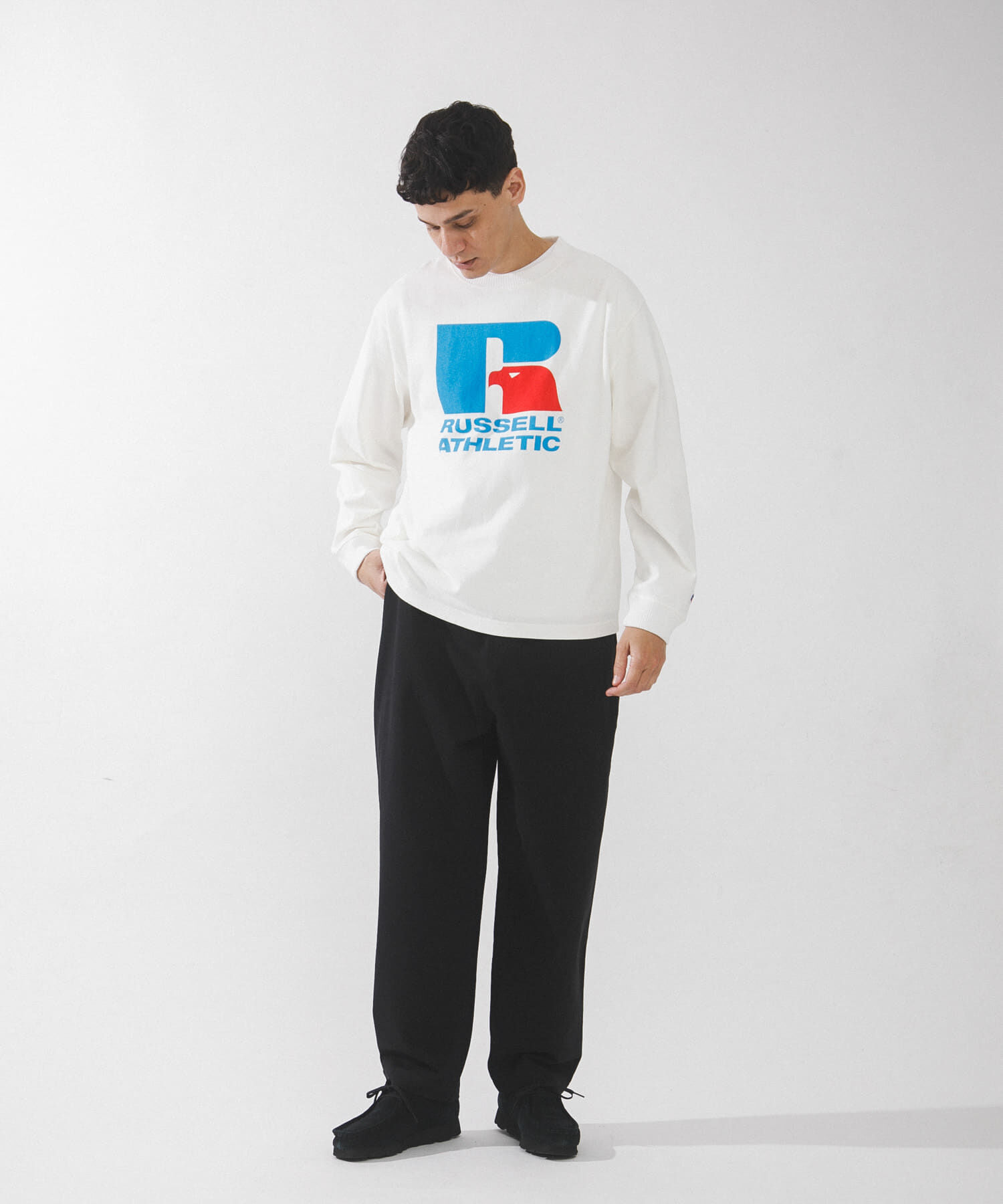 Sonny Label 「『別注』RUSSELL ATHLETIC&times;SonnyLabel　プリントヘビージャージーロングTシャツ」|Tシャツ・カットソー|