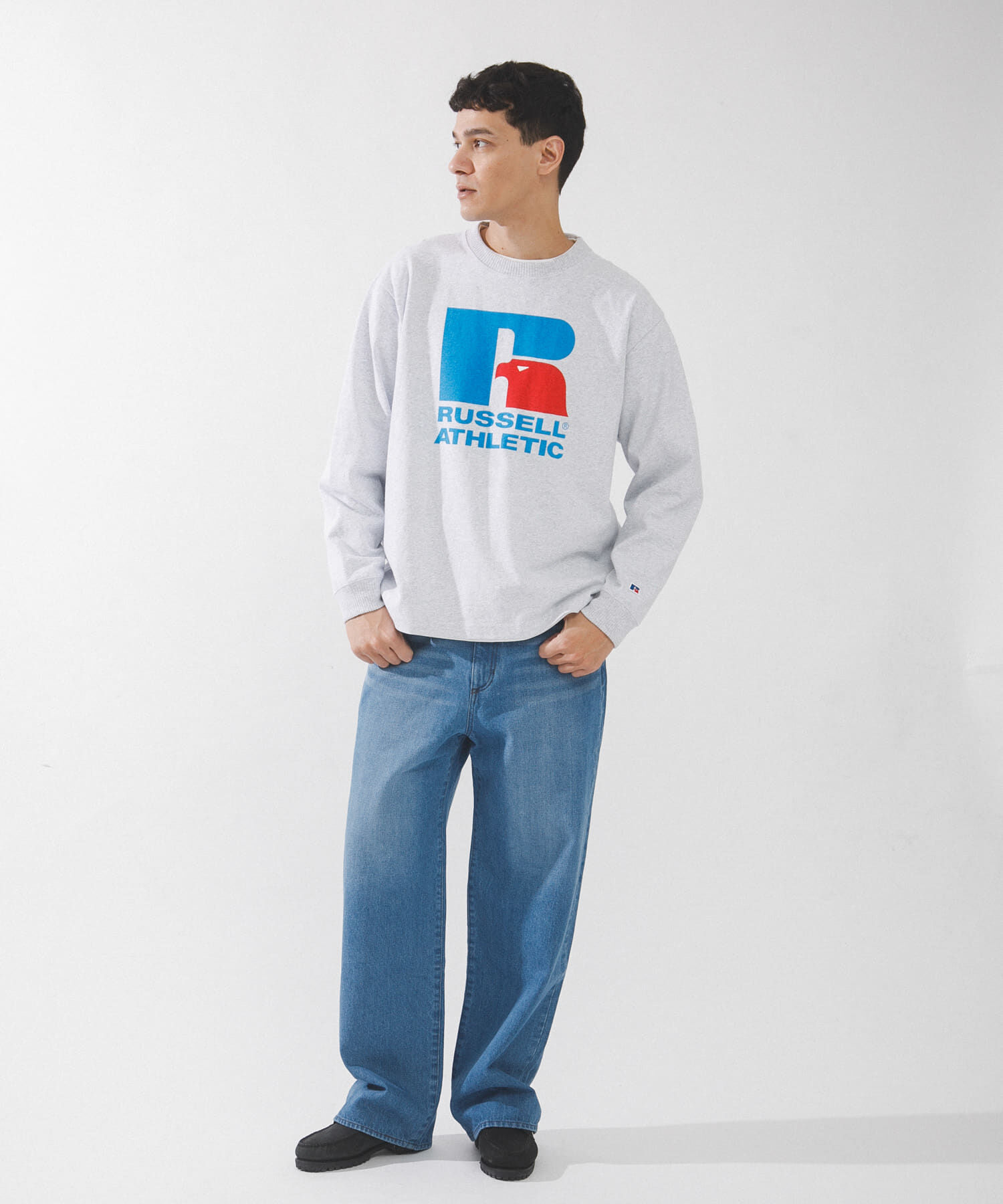 Sonny Label 「『別注』RUSSELL ATHLETIC&times;SonnyLabel　プリントヘビージャージーロングTシャツ」|Tシャツ・カットソー|