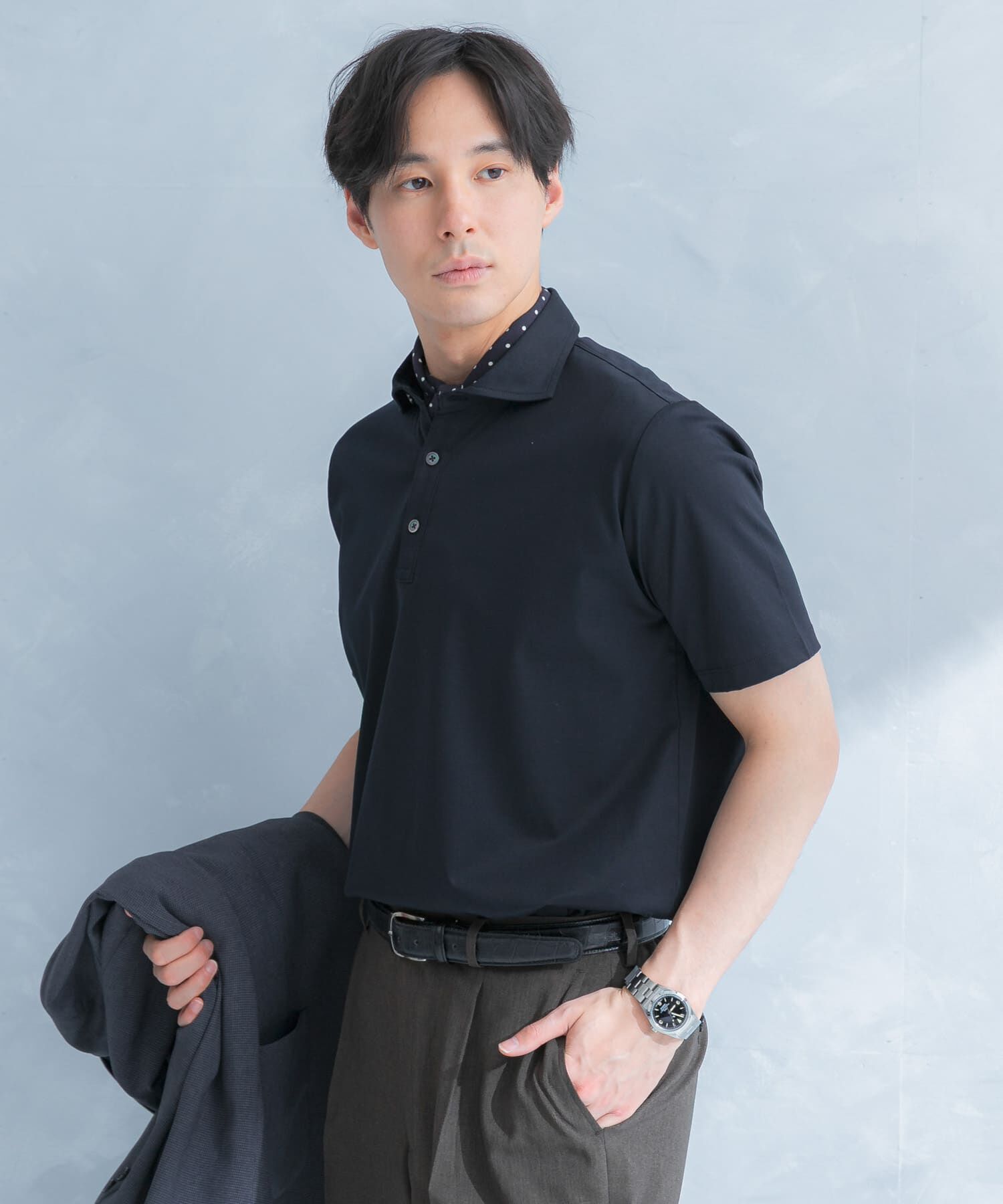 URBAN RESEARCH DOORS「LIFE STYLE TAILOR 　カッタウェイ半袖プルオーバー」|シャツ・ブラウス|