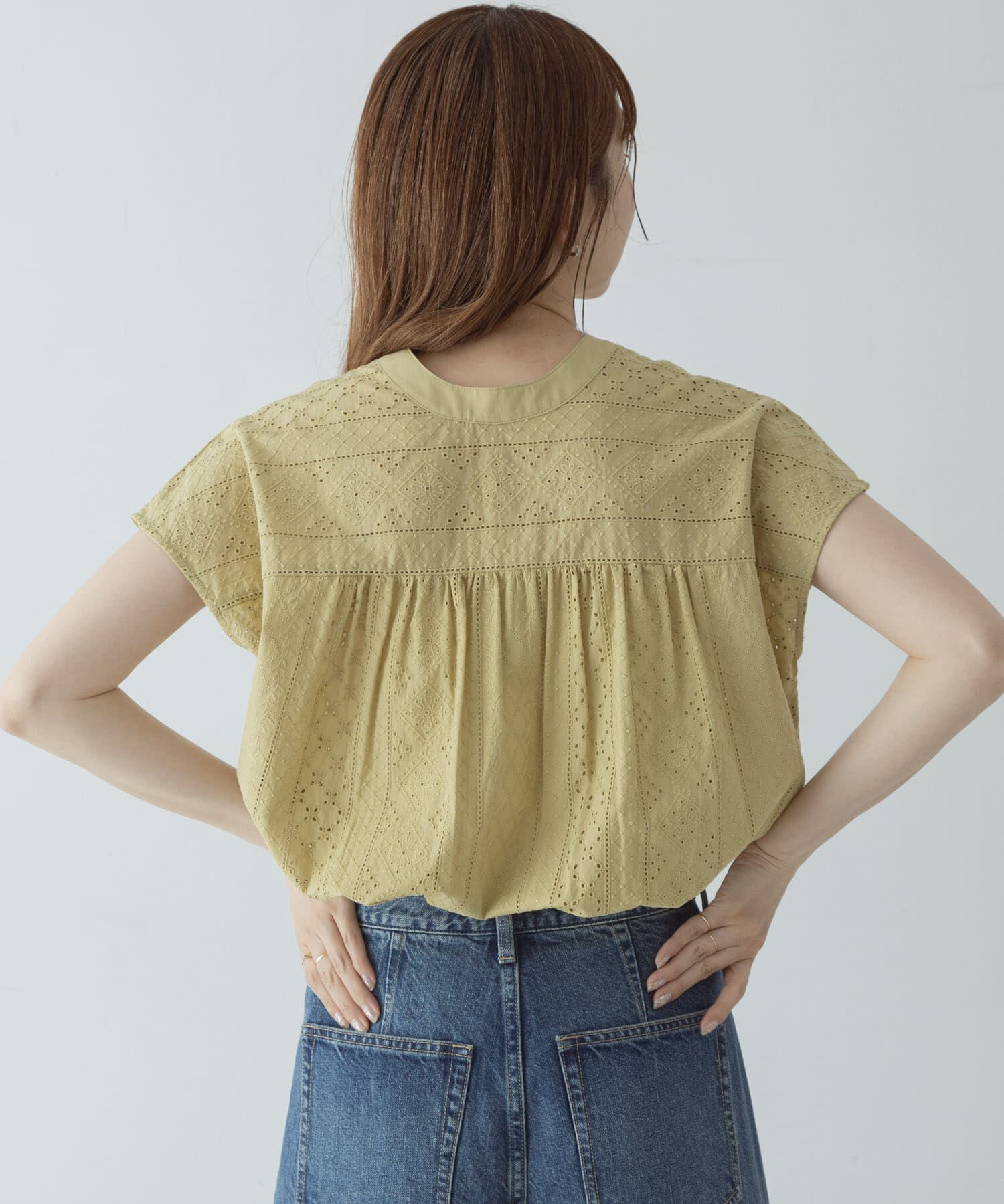Sonny Label 「『WEB限定』バンドカラーコットンレースシャツ」|シャツ・ブラウス|