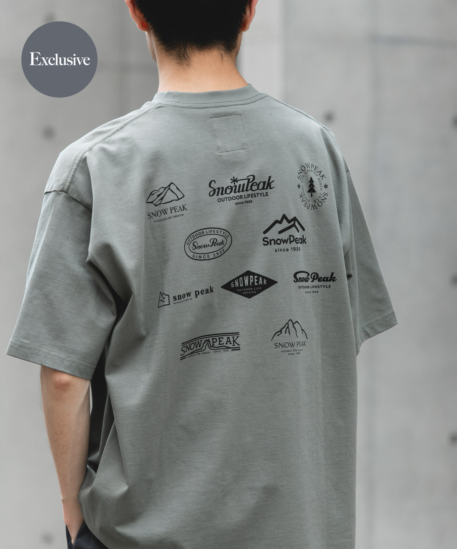 URBAN RESEARCH DOORS「『別注』Snow Peak Apparel&times;DOORS　PROTOARCHIVEPRINT T-SHIRTS」|Tシャツ・カットソー|カーキ