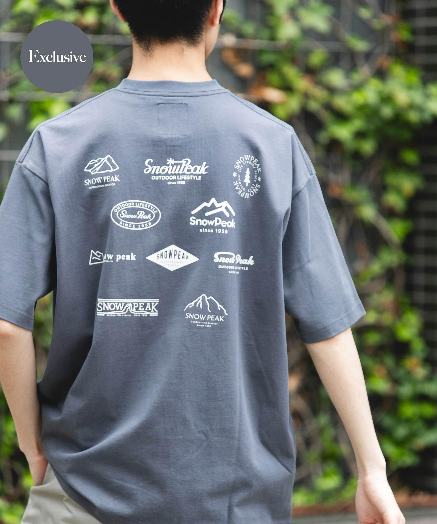 URBAN RESEARCH DOORS「『別注』Snow Peak Apparel&times;DOORS　PROTOARCHIVEPRINT T-SHIRTS」|Tシャツ・カットソー|ブルー