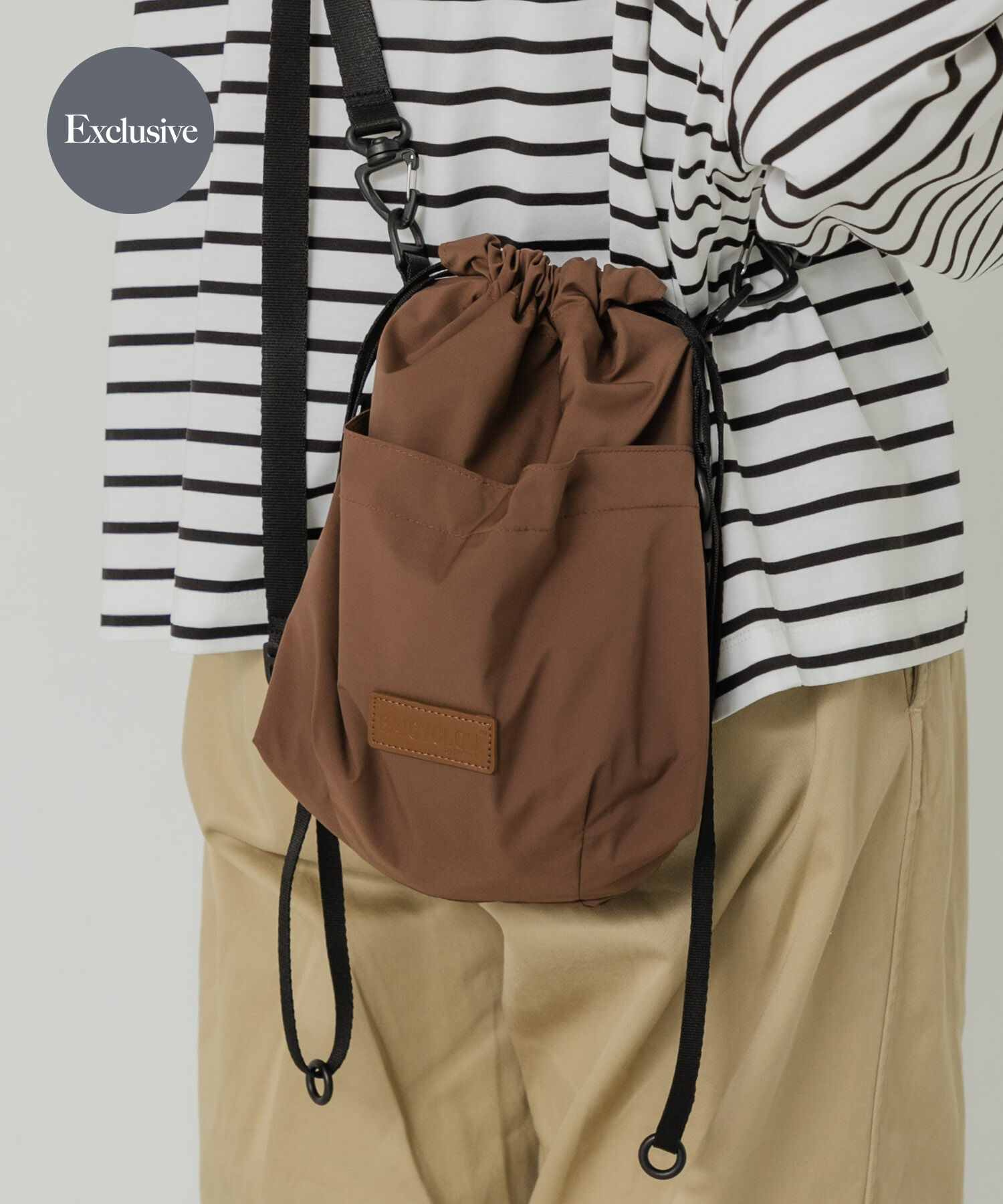 URBAN RESEARCH DOORS「BAICYCLON　EXCLUSIVE DRAW STRING BAG」|ショルダー・メッセンジャー|ブラウン