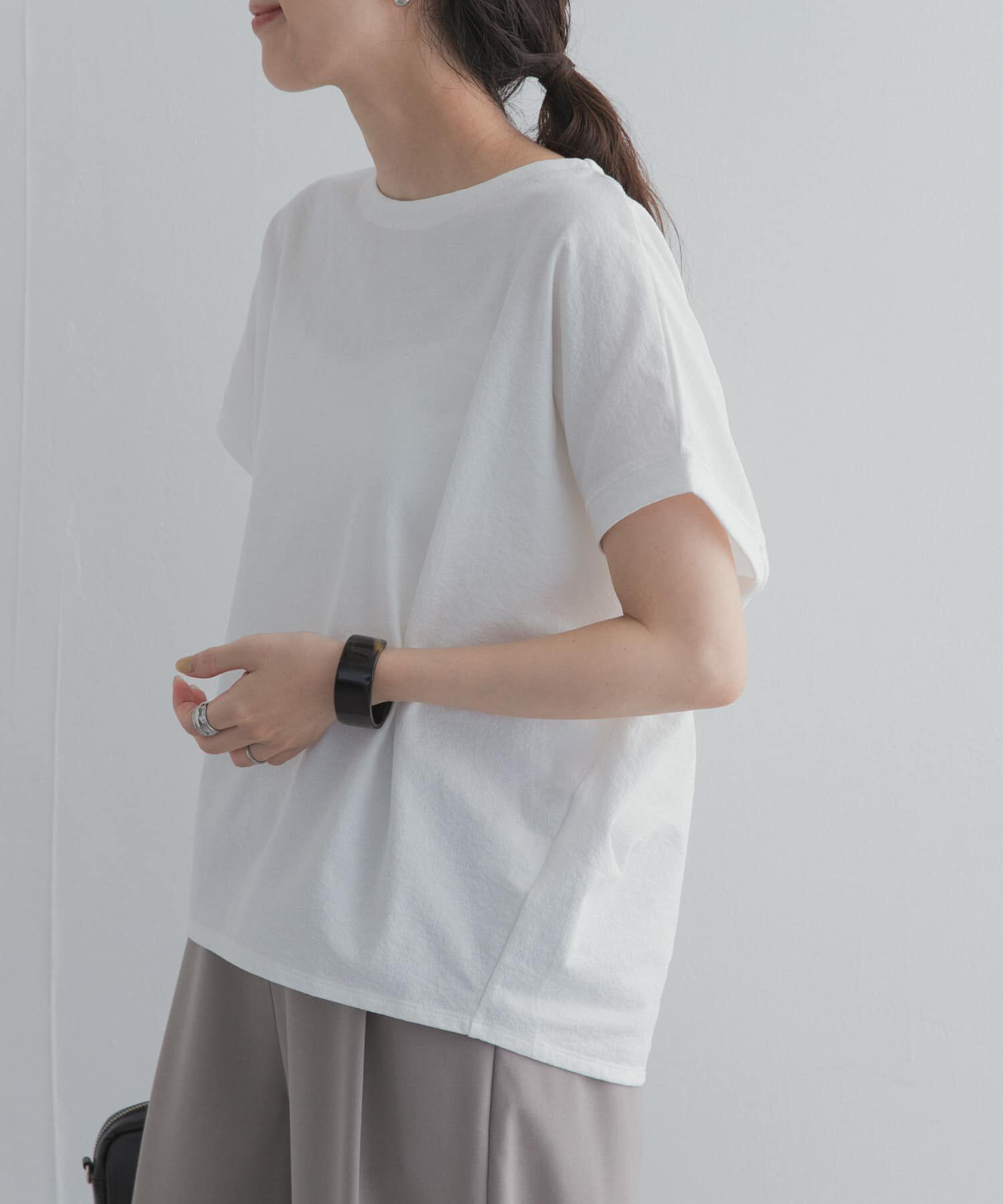 URBAN RESEARCH DOORS「リネンタッチBACKボタンプルオーバー」|Tシャツ・カットソー|