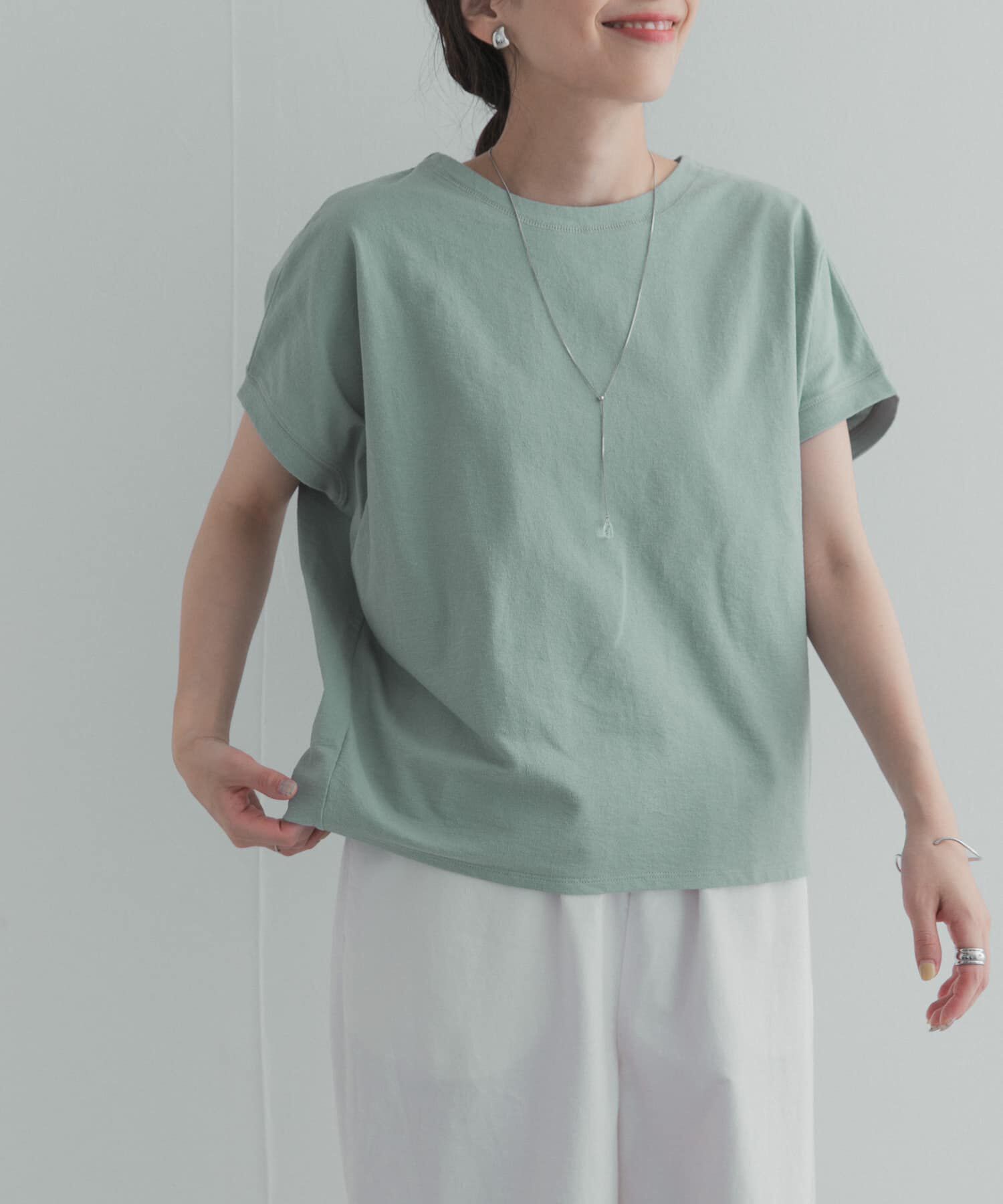 URBAN RESEARCH DOORS「リネンタッチBACKボタンプルオーバー」|Tシャツ・カットソー|