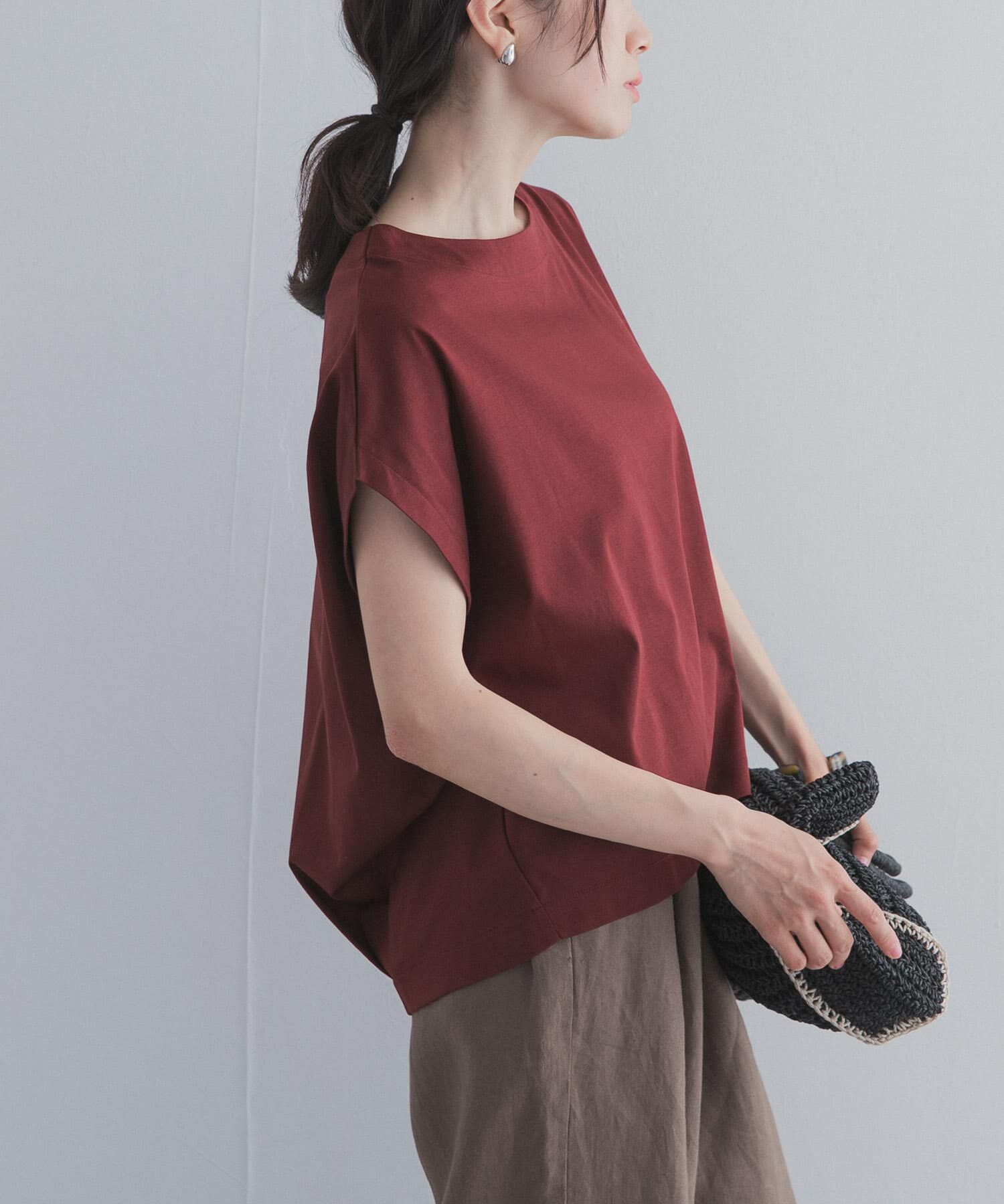 URBAN RESEARCH DOORS「『UR TECH』サマシェアバックタックコクーンプルオーバー」|Tシャツ・カットソー|