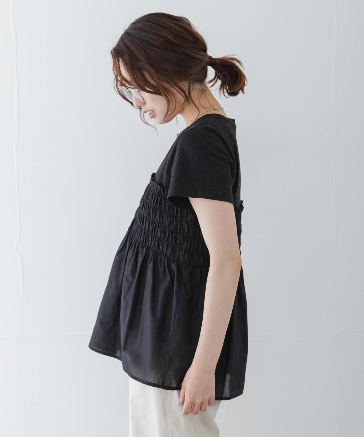 Sonny Label 「シャーリングビスチェコンビプルオーバー」|Tシャツ・カットソー|