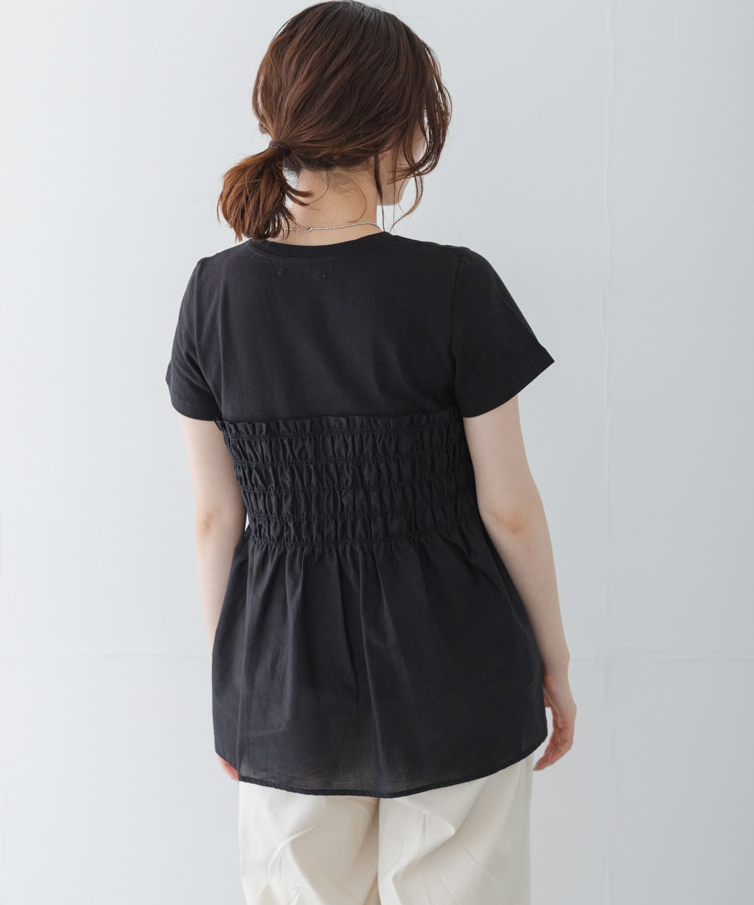 Sonny Label 「シャーリングビスチェコンビプルオーバー」|Tシャツ・カットソー|