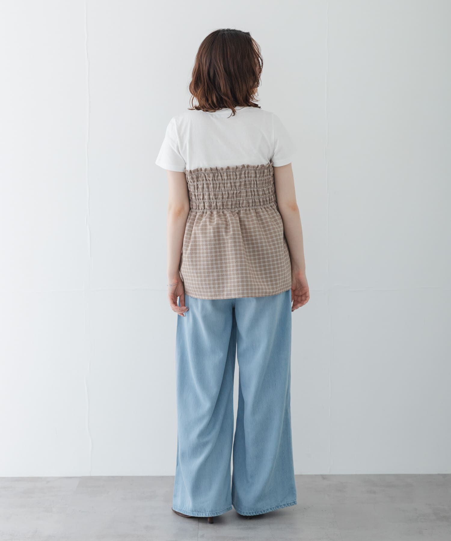 Sonny Label 「シャーリングビスチェコンビプルオーバー」|Tシャツ・カットソー|