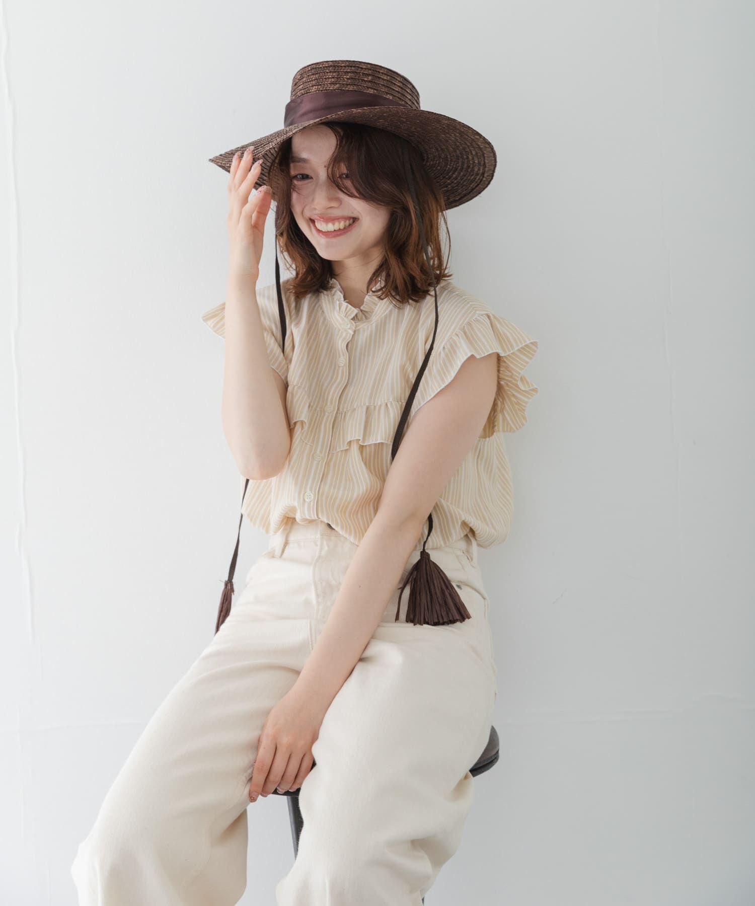 Sonny Label 「スタンドカラーフリルシャツブラウス」|シャツ・ブラウス|