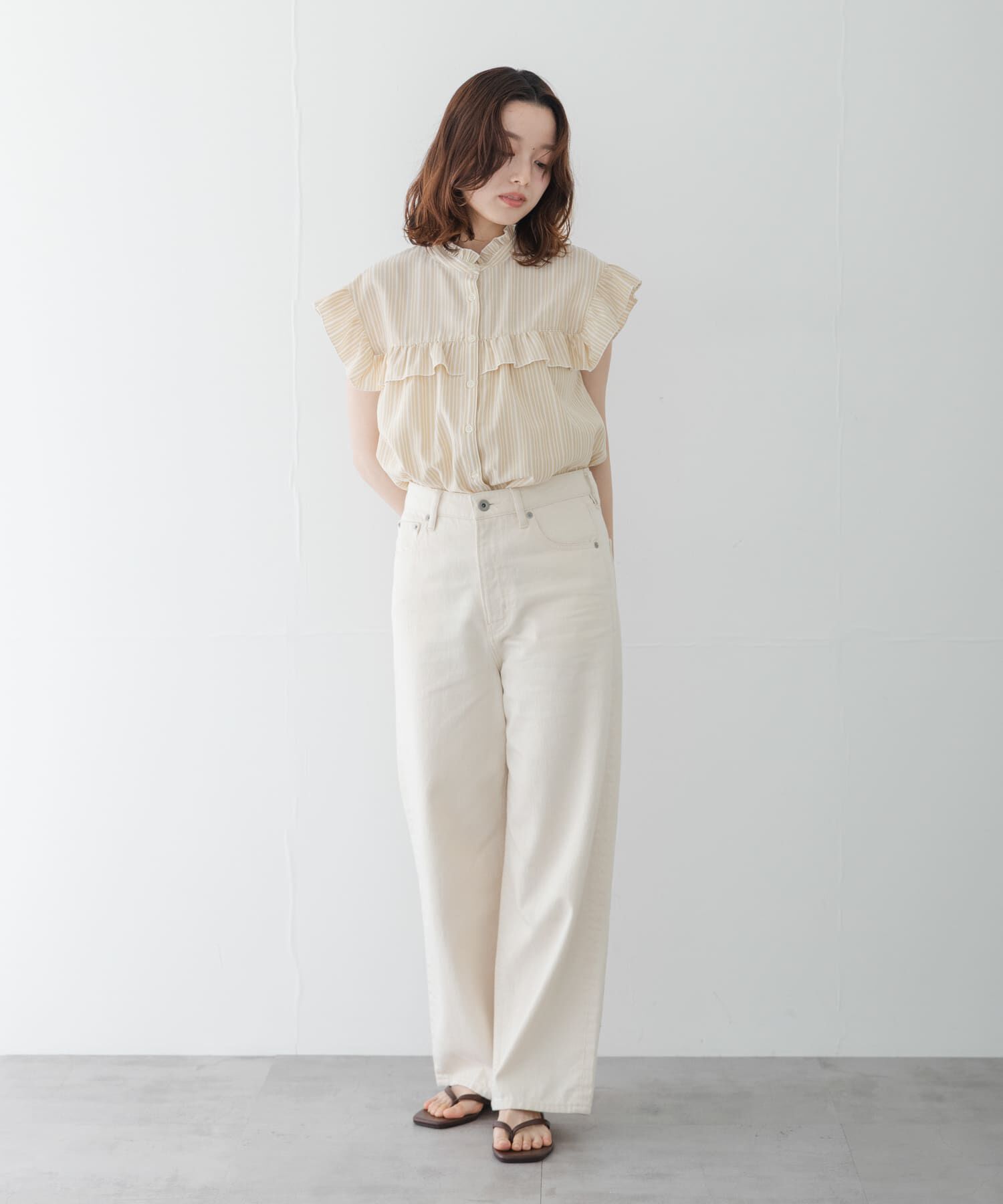Sonny Label 「スタンドカラーフリルシャツブラウス」|シャツ・ブラウス|