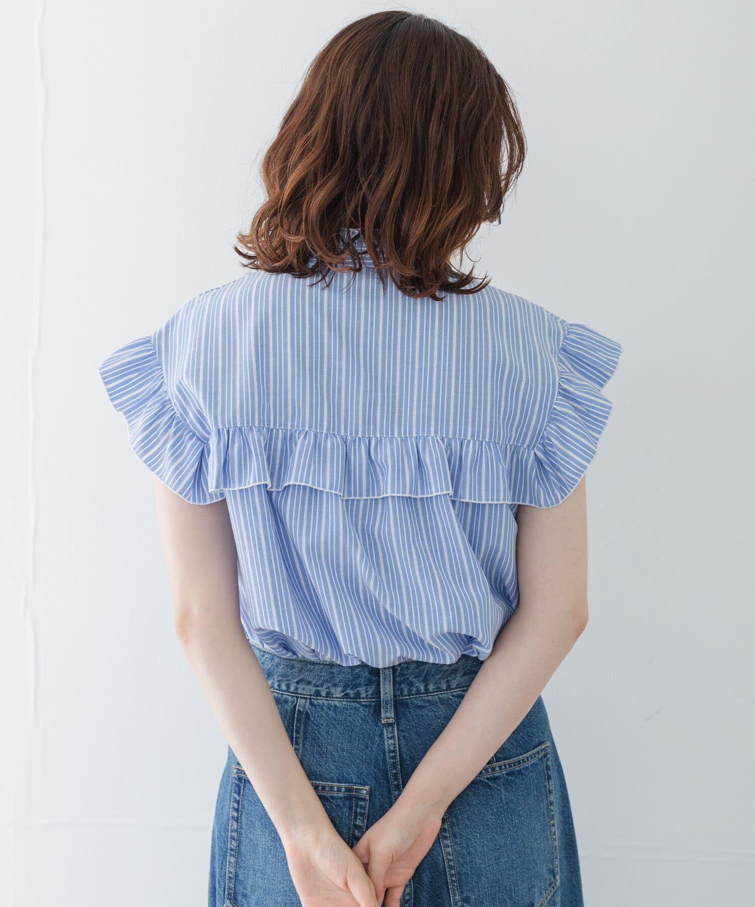 Sonny Label 「スタンドカラーフリルシャツブラウス」|シャツ・ブラウス|