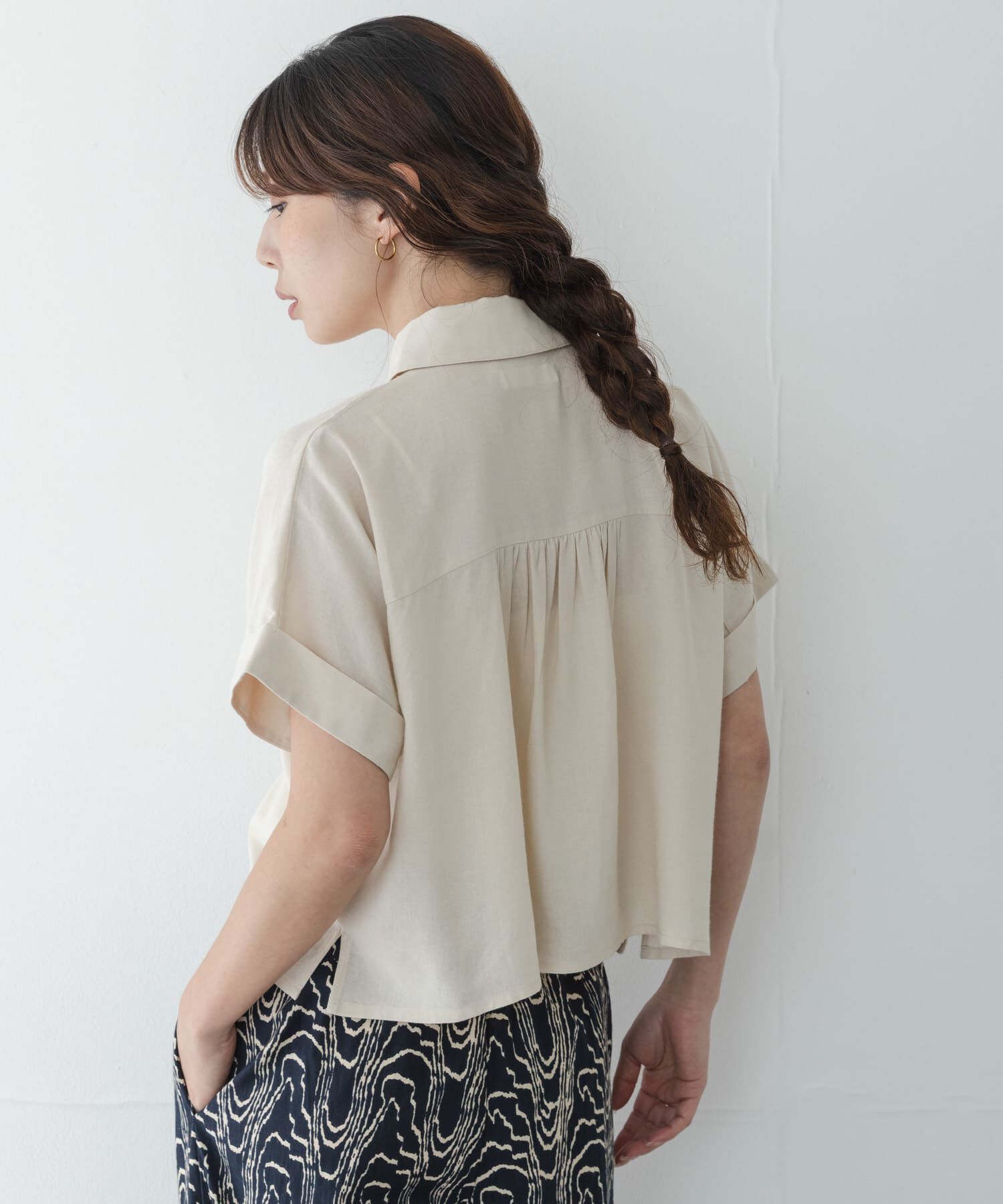 Sonny Label 「リネン混クロップドドルマンシャツ」|シャツ・ブラウス|