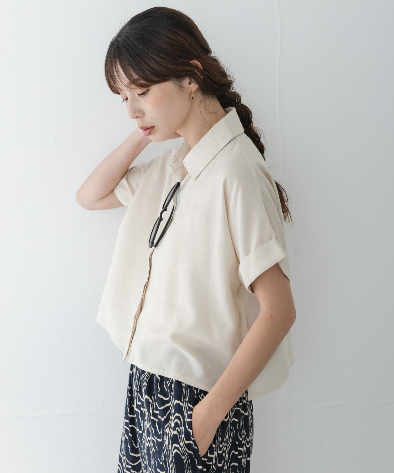 Sonny Label 「リネン混クロップドドルマンシャツ」|シャツ・ブラウス|