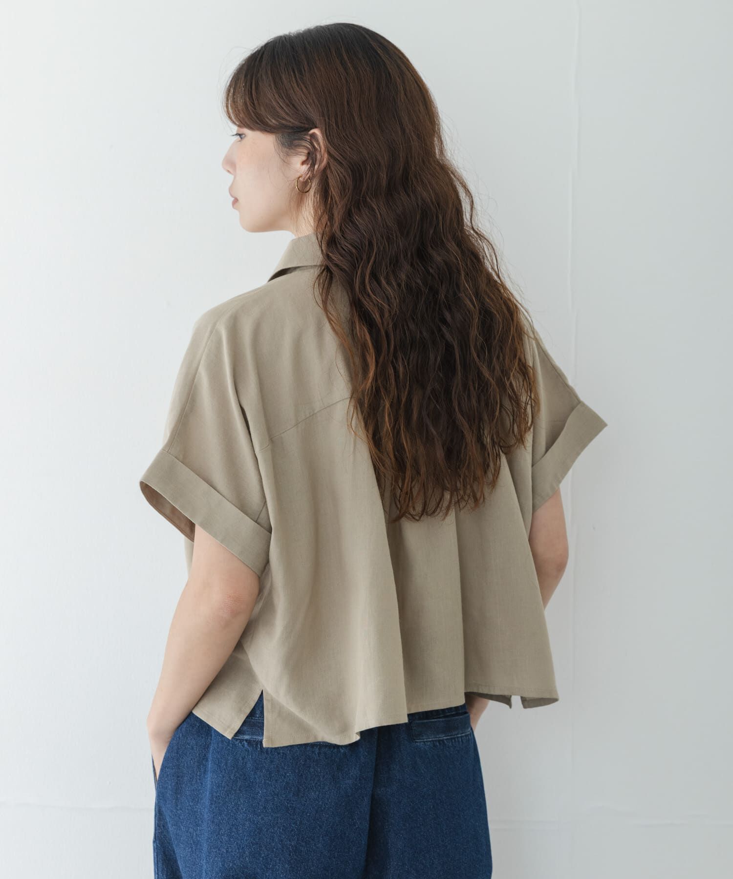 Sonny Label 「リネン混クロップドドルマンシャツ」|シャツ・ブラウス|