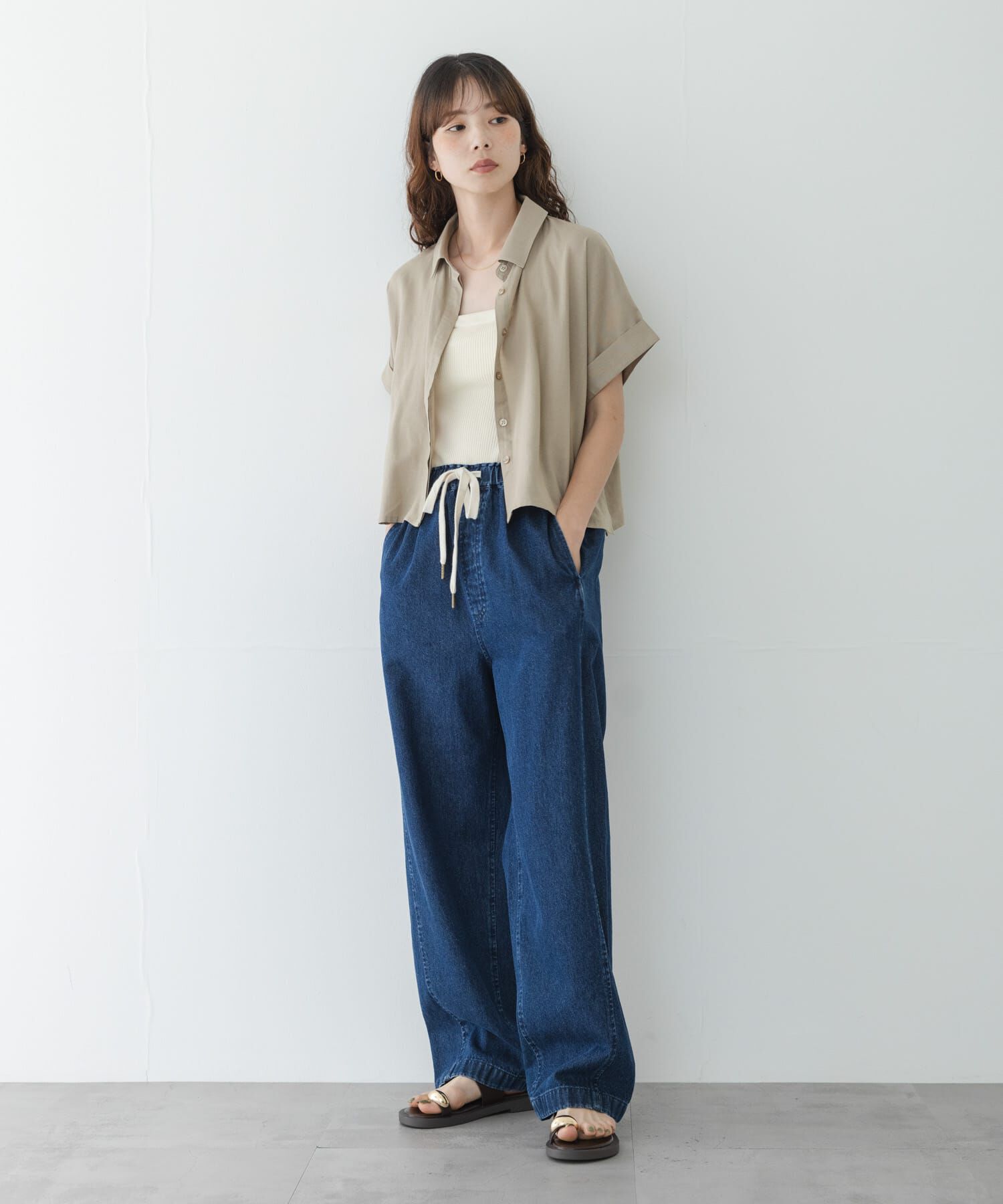 Sonny Label 「リネン混クロップドドルマンシャツ」|シャツ・ブラウス|