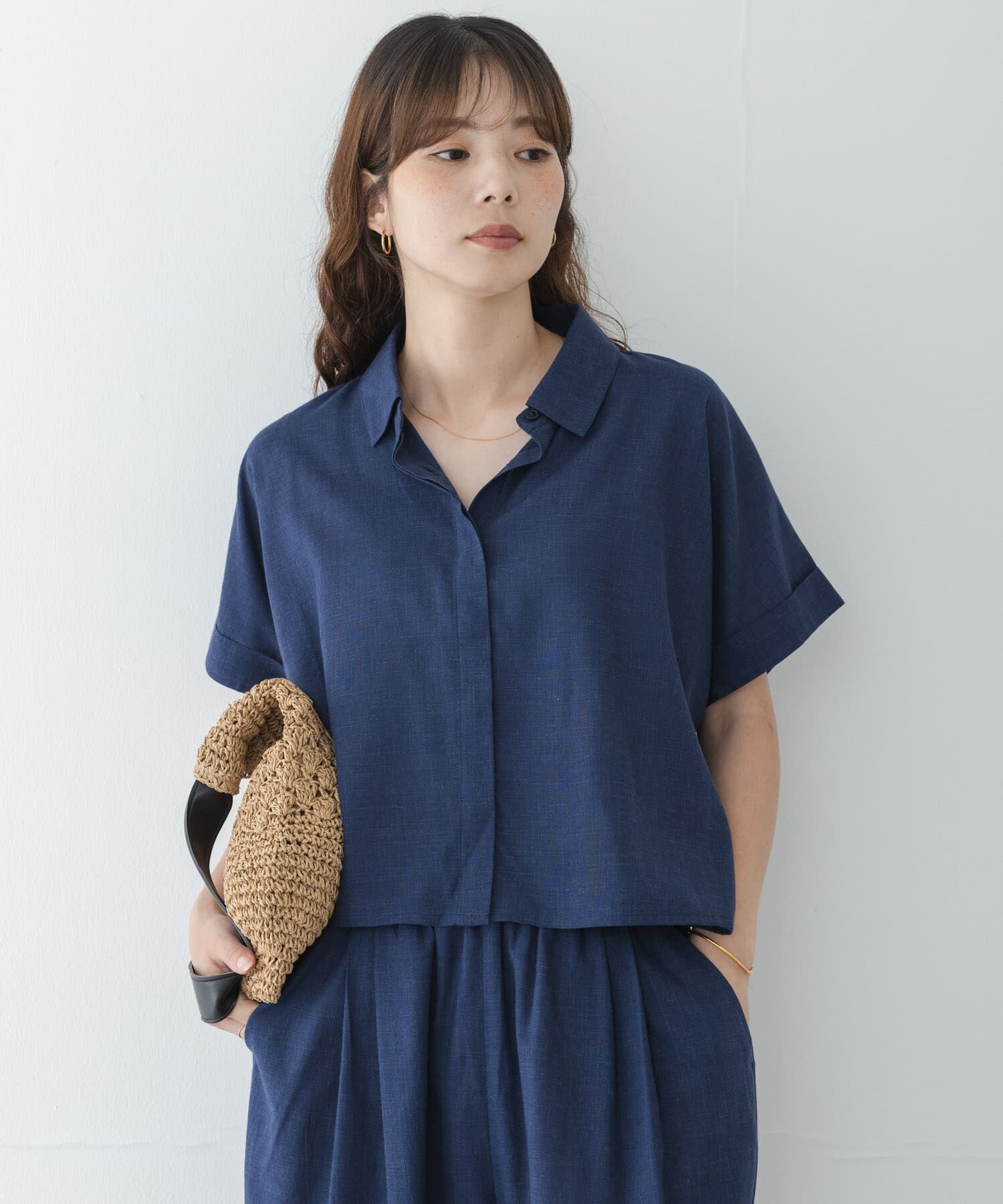 Sonny Label 「リネン混クロップドドルマンシャツ」|シャツ・ブラウス|
