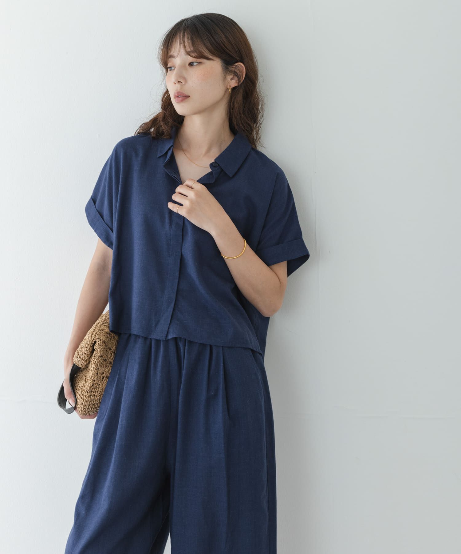 Sonny Label 「リネン混クロップドドルマンシャツ」|シャツ・ブラウス|