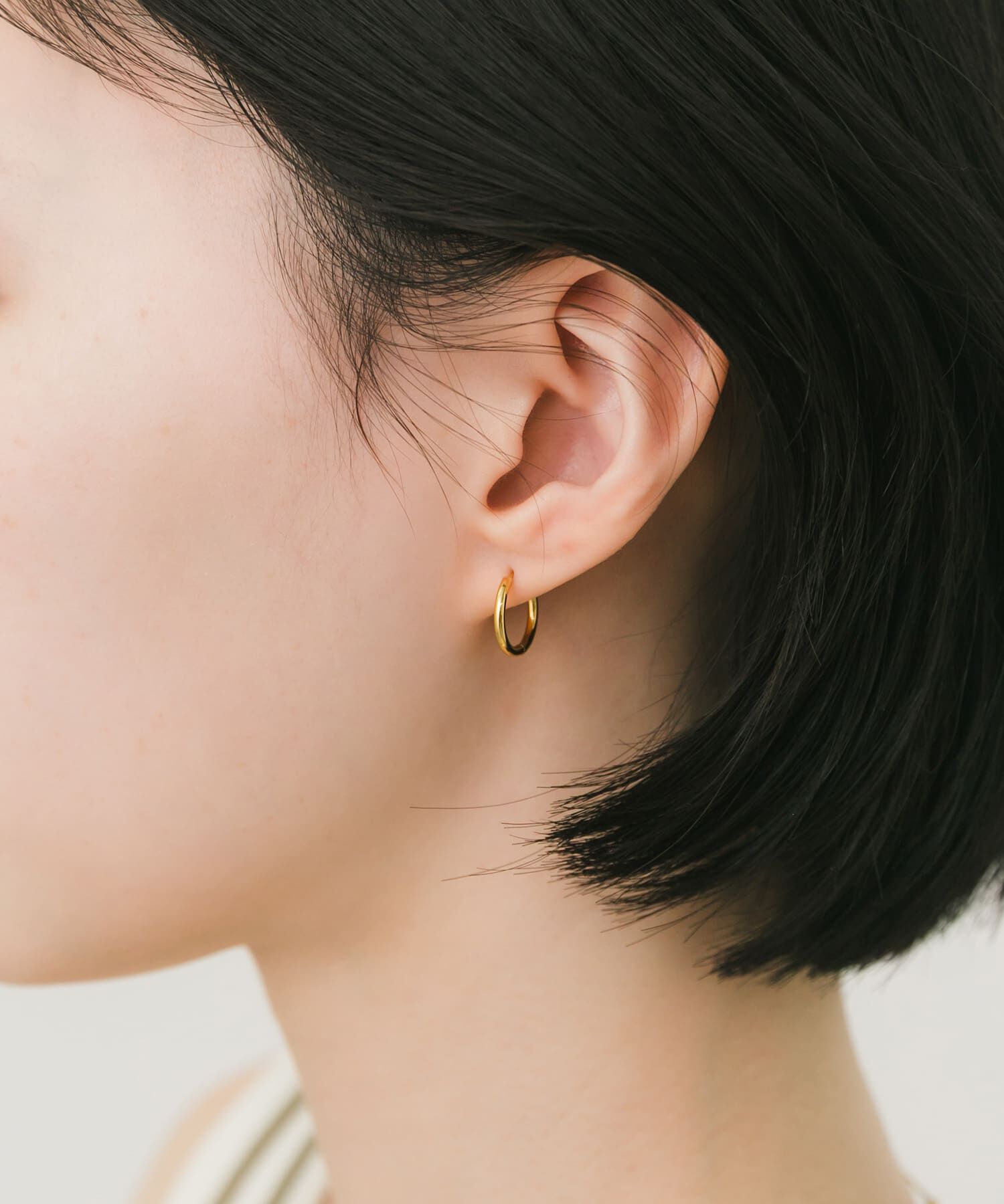 SMELLY「ステンレスフープピアス13mm」|ピアス|