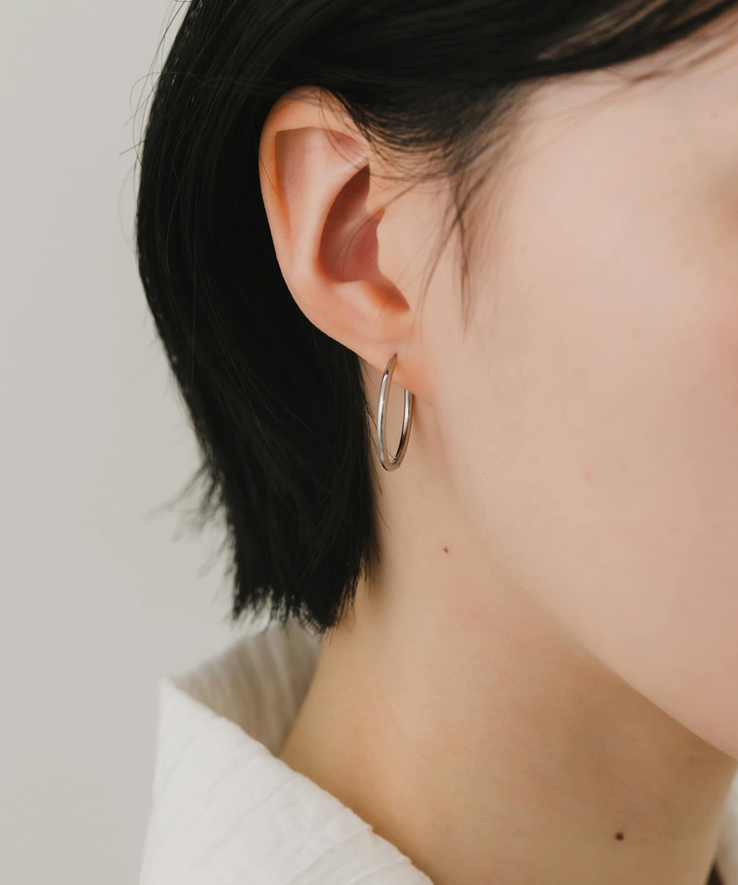 SMELLY「ステンレスフープピアス23mm」|ピアス|