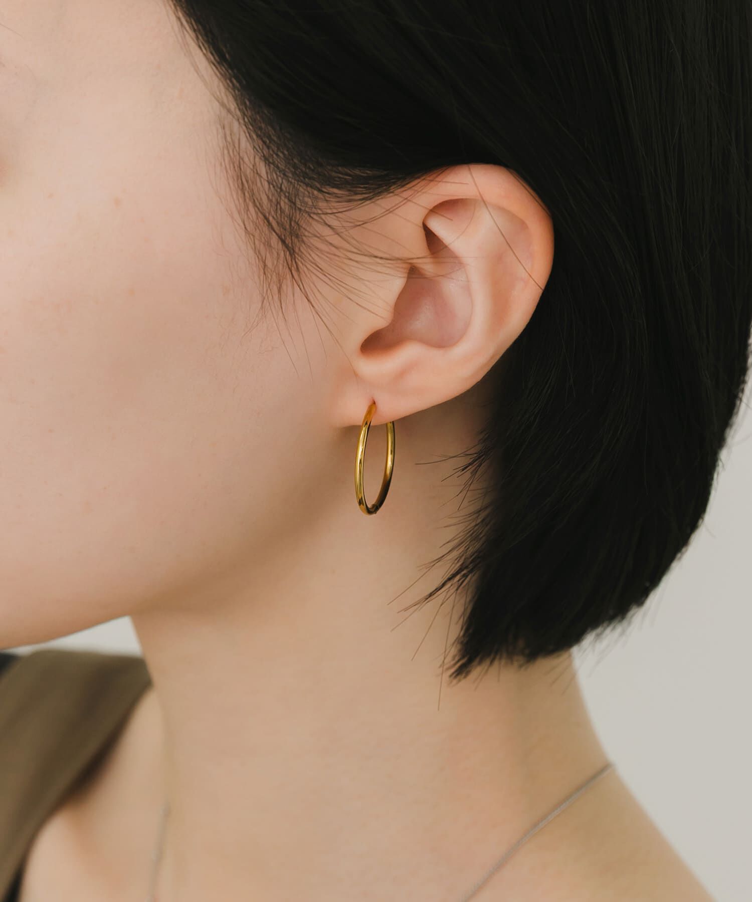 SMELLY「ステンレスフープピアス23mm」|ピアス|