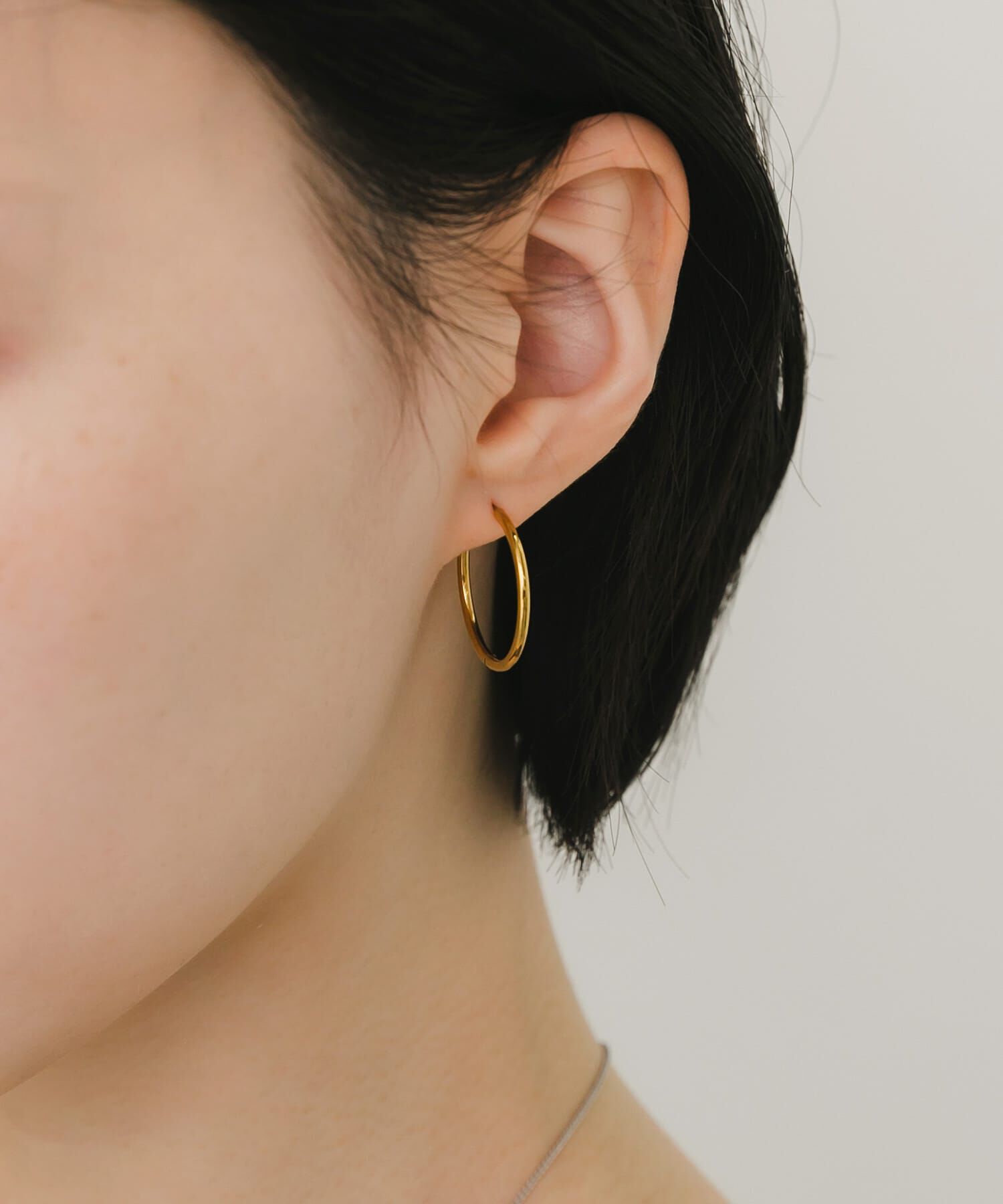 SMELLY「ステンレスフープピアス23mm」|ピアス|