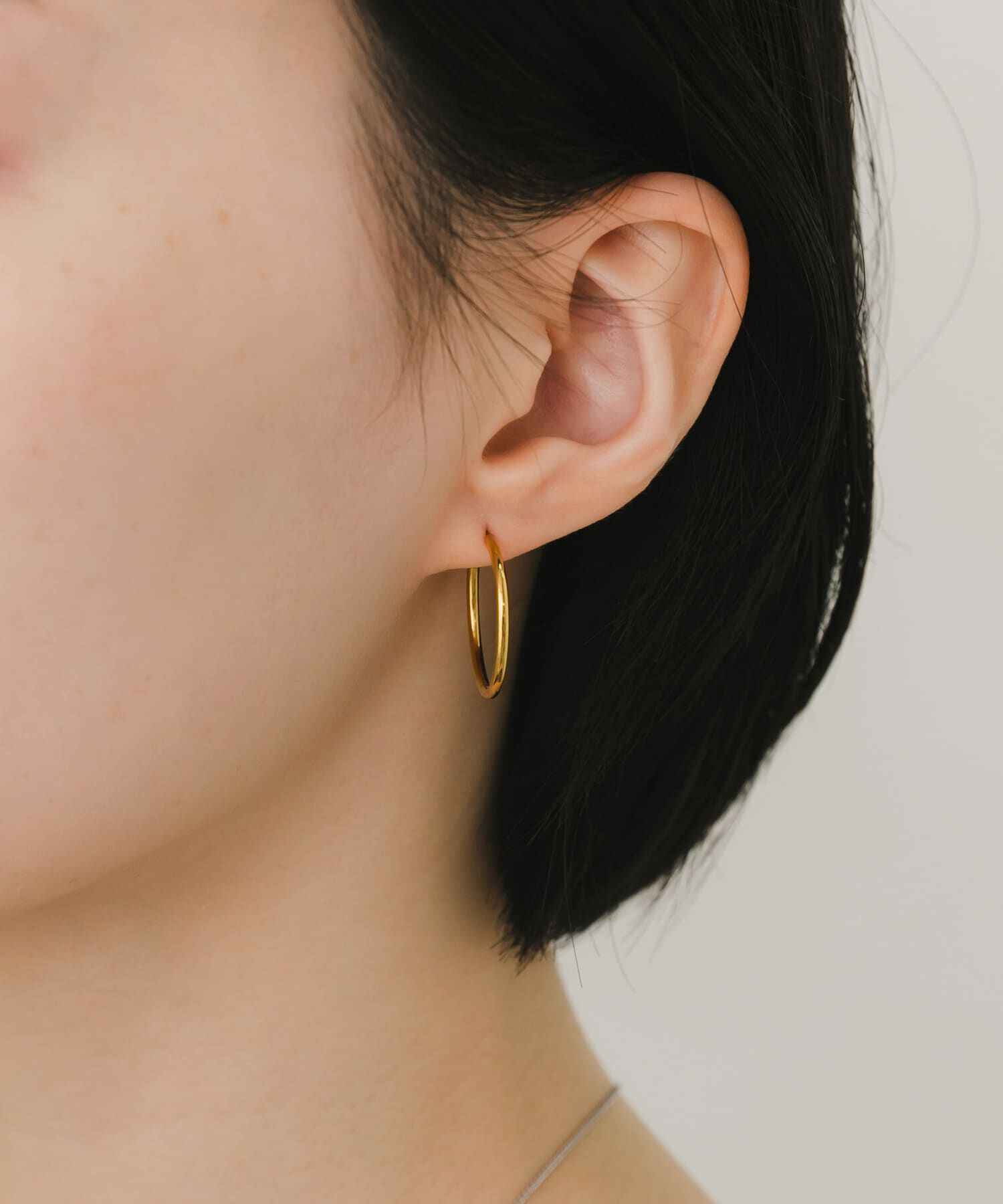 SMELLY「ステンレスフープピアス23mm」|ピアス|