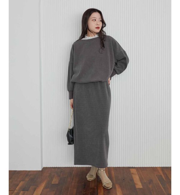 le.coeur blanc「カットコーデュロイプルオーバー&スカートセット」|その他|