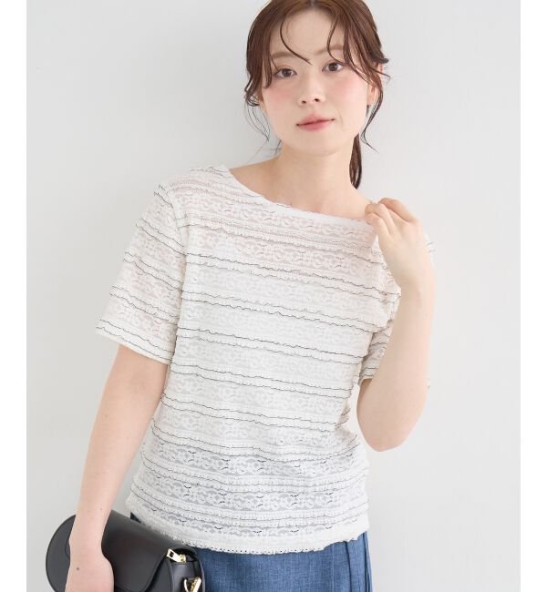  「レーシーフリルカットソー」|Tシャツ・カットソー|